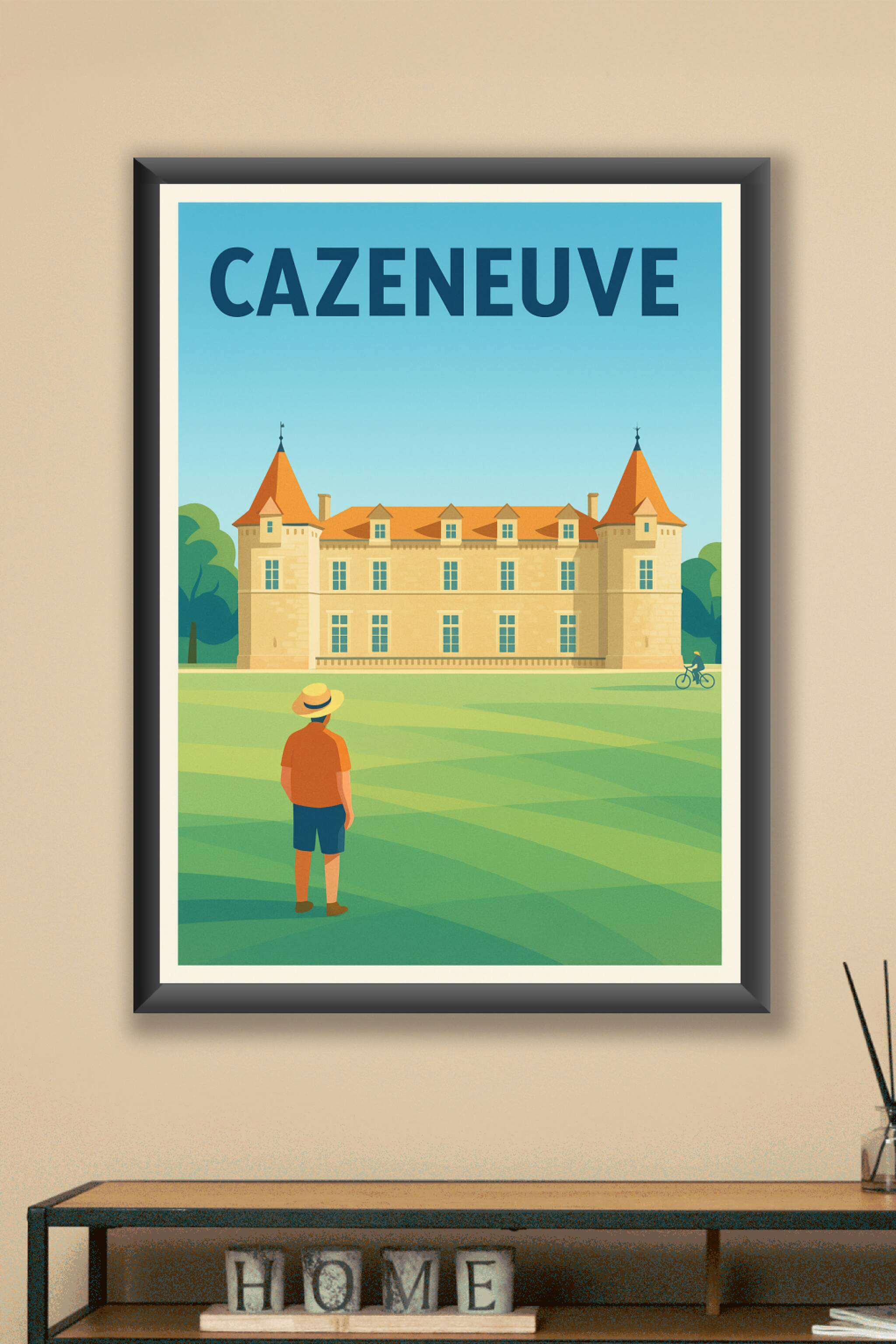 Affiche Cazeneuve — L'élégance historique en pleine nature · poster d'art de Cazeneuve