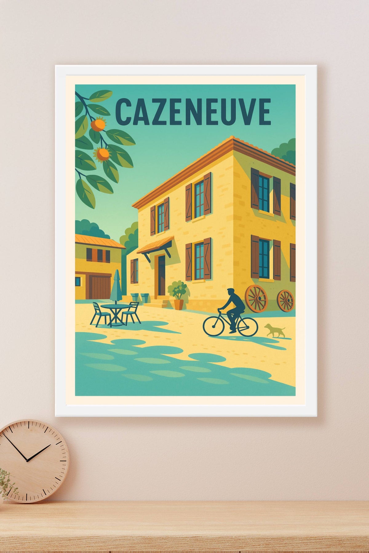 Affiche Cazeneuve — Sérénité et douceur de vie en lumière d'été · poster d'art de Cazeneuve