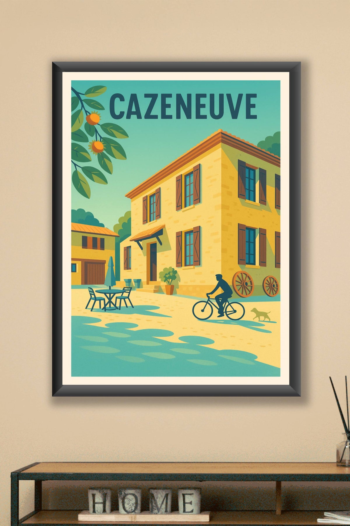 Affiche Cazeneuve — Sérénité et douceur de vie en lumière d'été · poster d'art de Cazeneuve