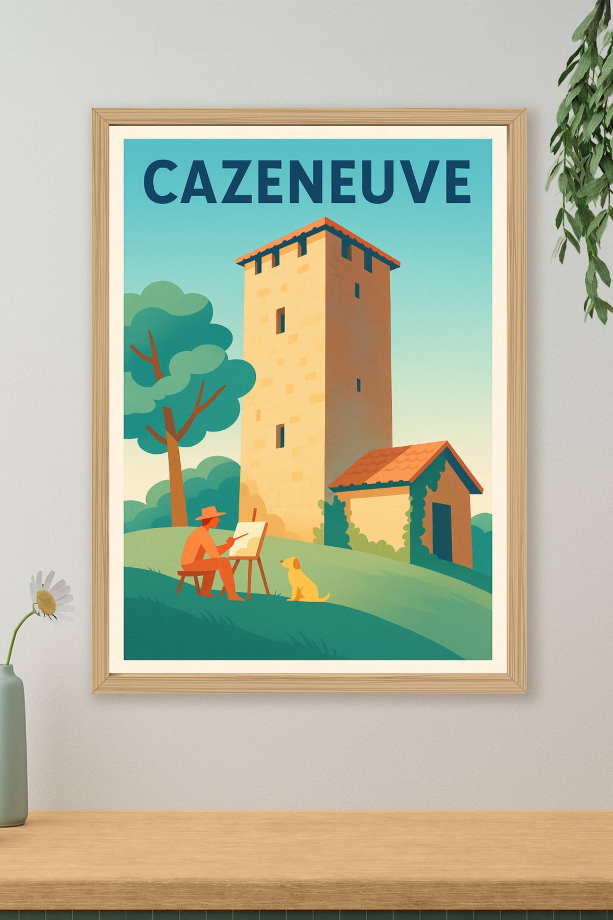 Affiche Cazeneuve — L'art de la sérénité au cœur du patrimoine · poster d'art de Cazeneuve