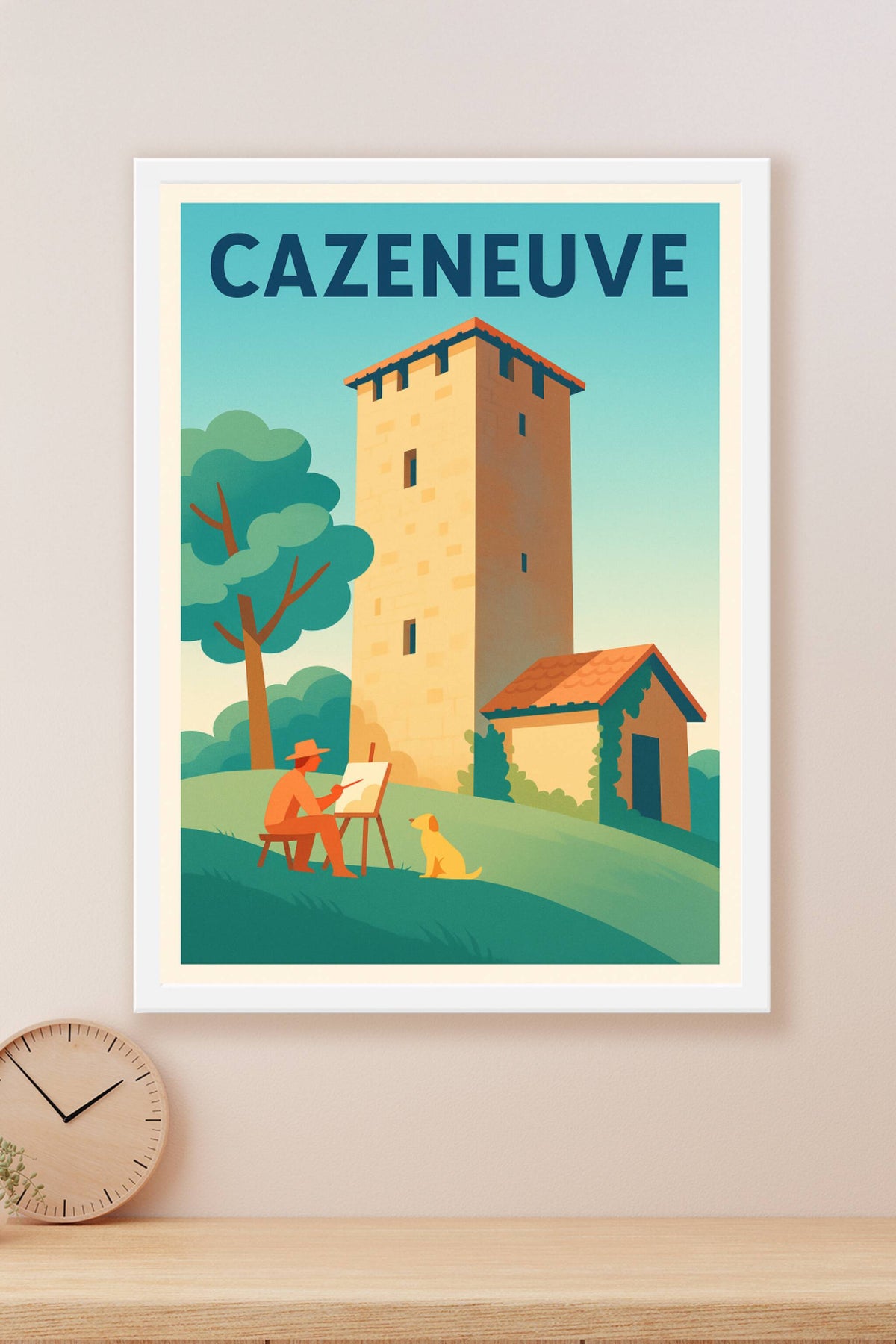 Affiche Cazeneuve — L'art de la sérénité au cœur du patrimoine · poster d'art de Cazeneuve
