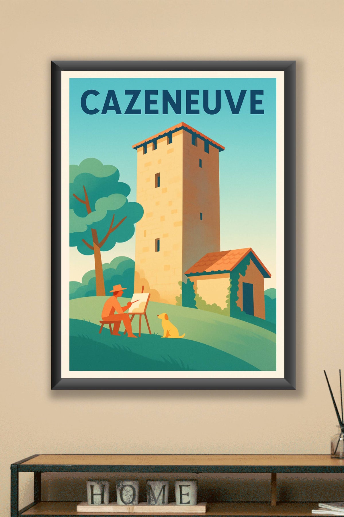 Affiche Cazeneuve — L'art de la sérénité au cœur du patrimoine · poster d'art de Cazeneuve