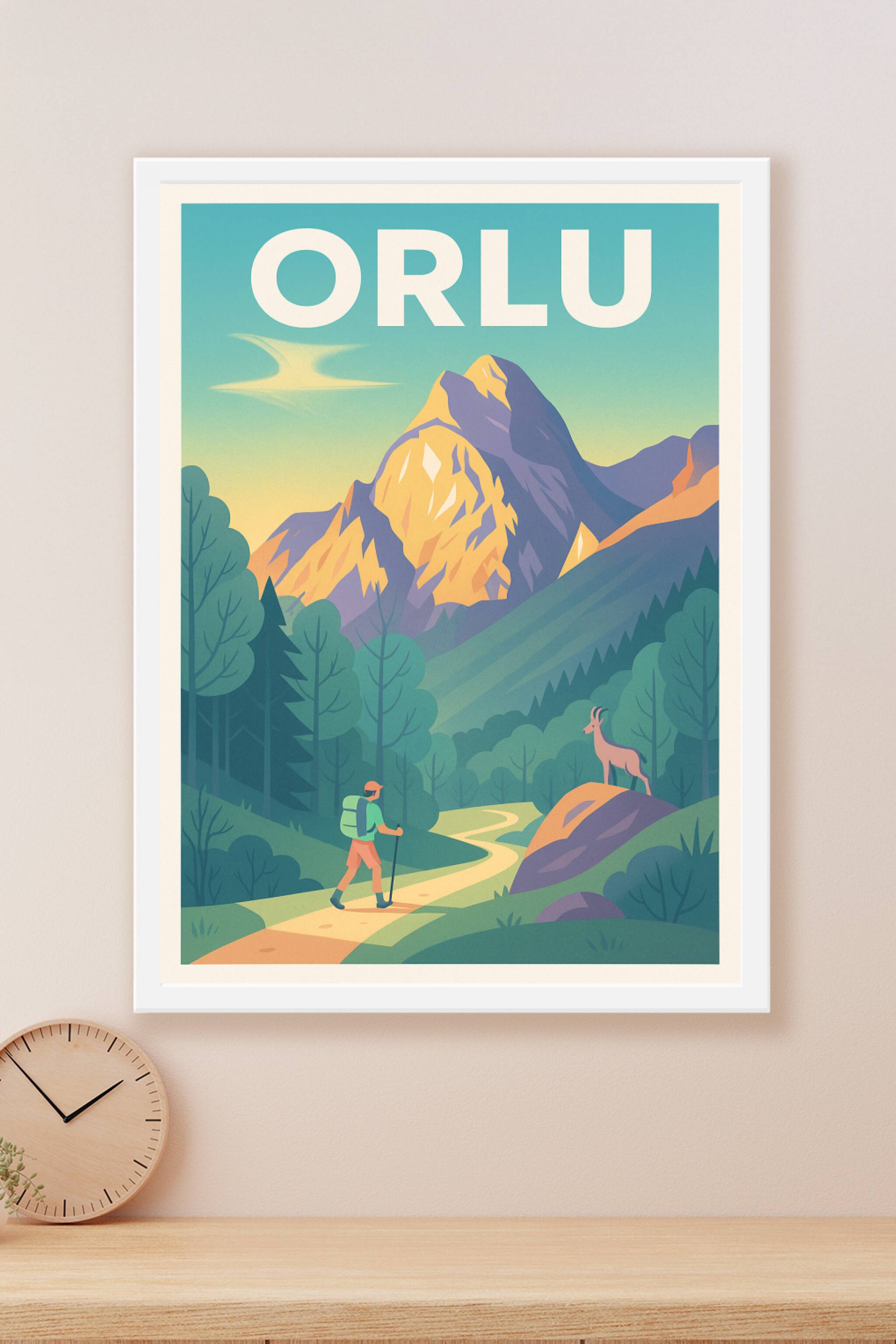 Affiche Orlu — Escapade nature au cœur des montagnes · poster d'art de Orlu