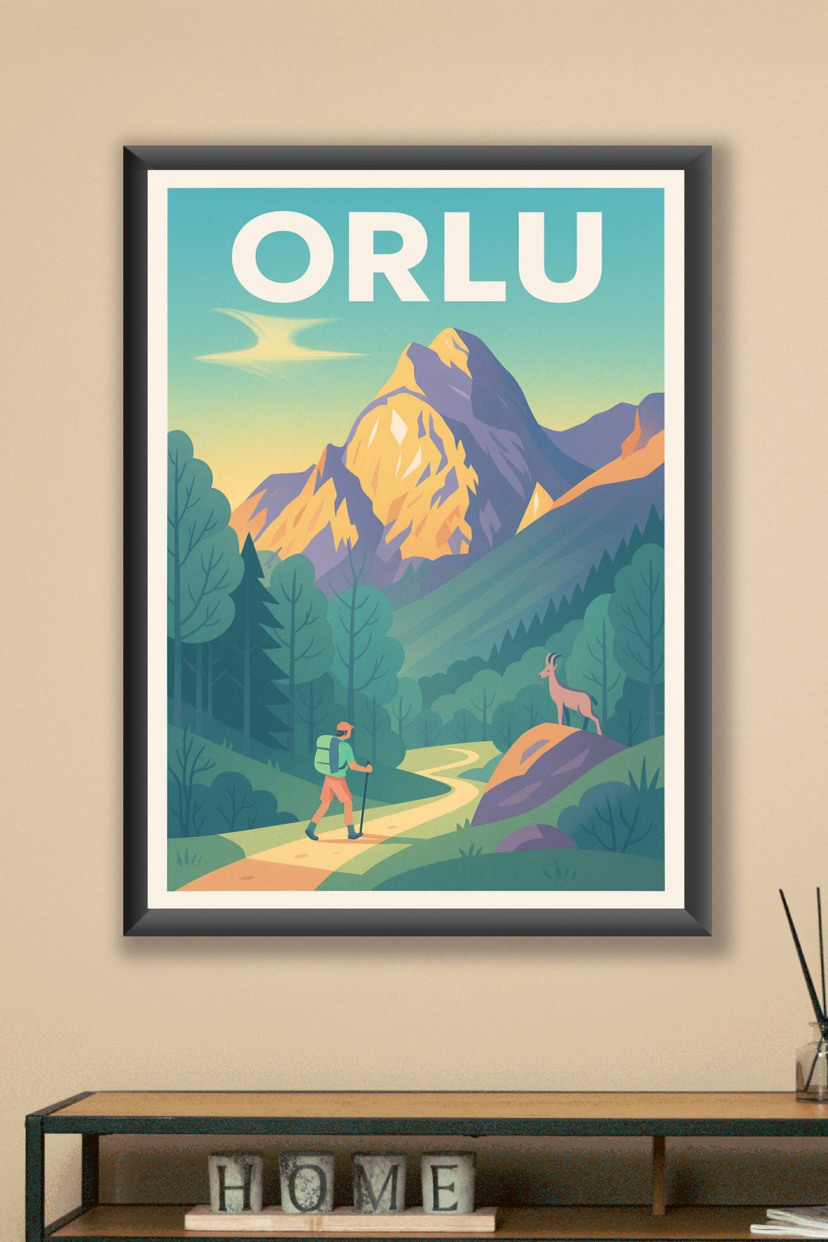 Affiche Orlu — Escapade nature au cœur des montagnes · poster d'art de Orlu