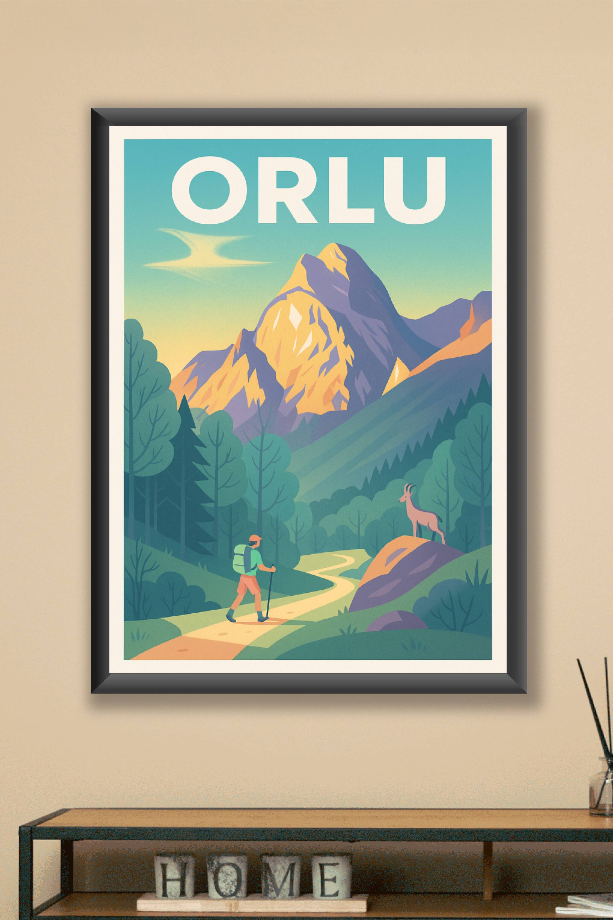 Affiche Orlu — Escapade nature au cœur des montagnes · poster d'art de Orlu