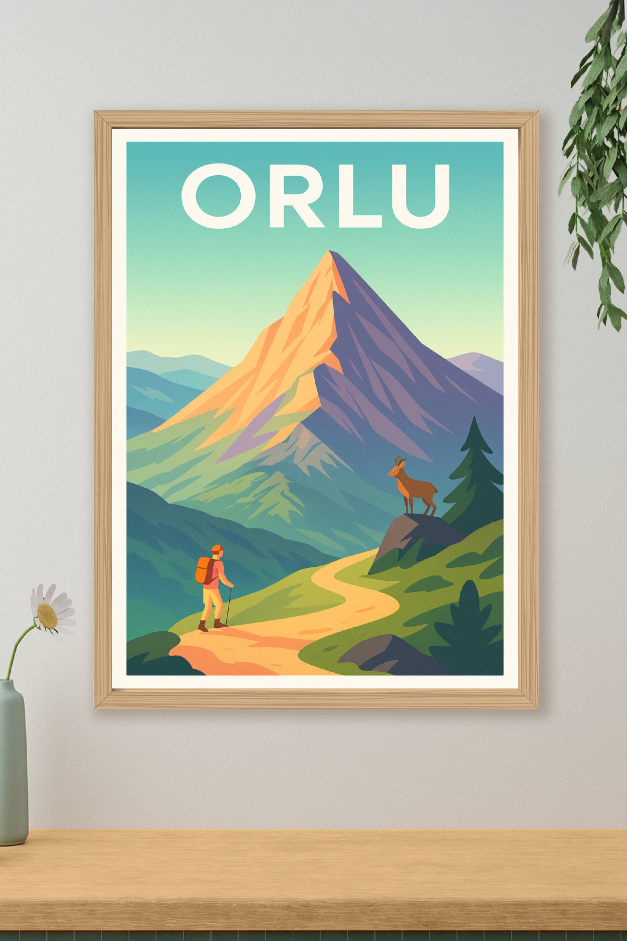 Affiche de Orlu - Invitation à l'aventure en montagne