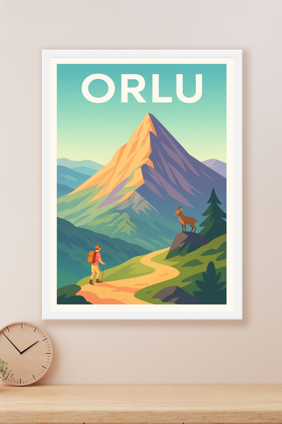 Affiche Orlu — Invitation à l'aventure en montagne · poster d'art de Orlu