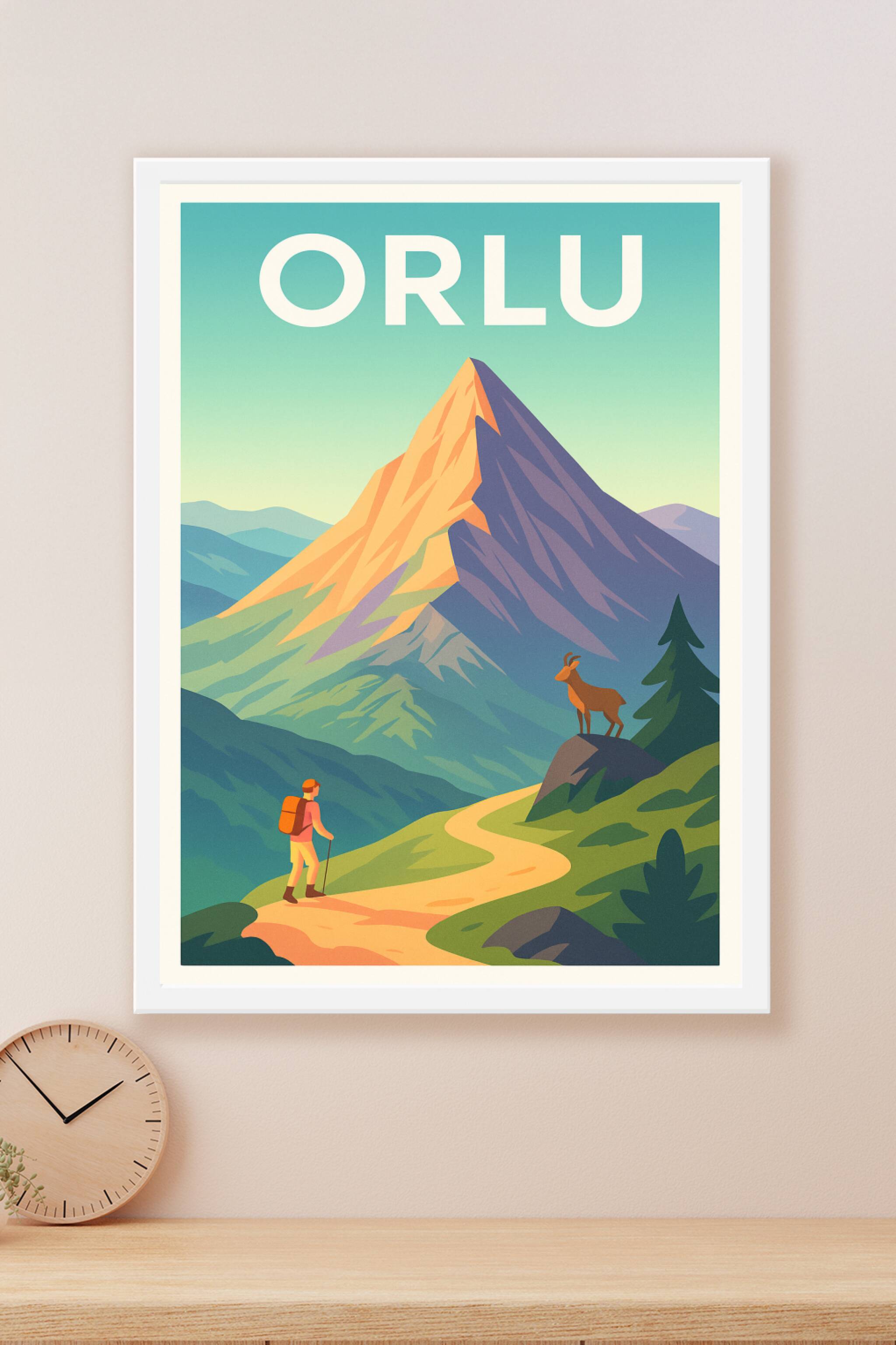 Affiche Orlu — Invitation à l'aventure en montagne · poster d'art de Orlu