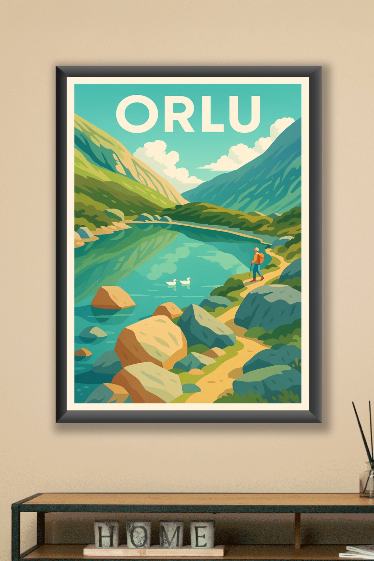 Affiche Orlu — Évasion nature au cœur des montagnes · poster d'art de Orlu