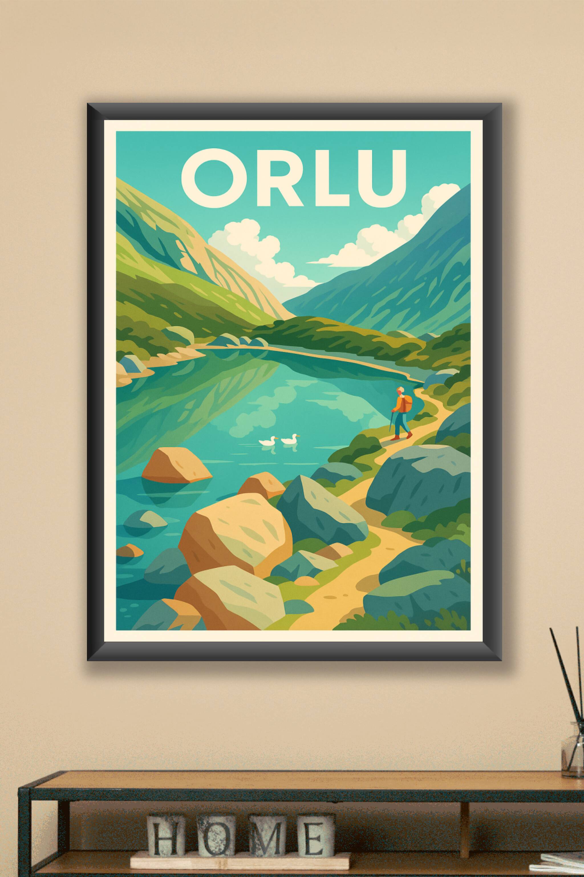 Affiche Orlu — Évasion nature au cœur des montagnes · poster d'art de Orlu