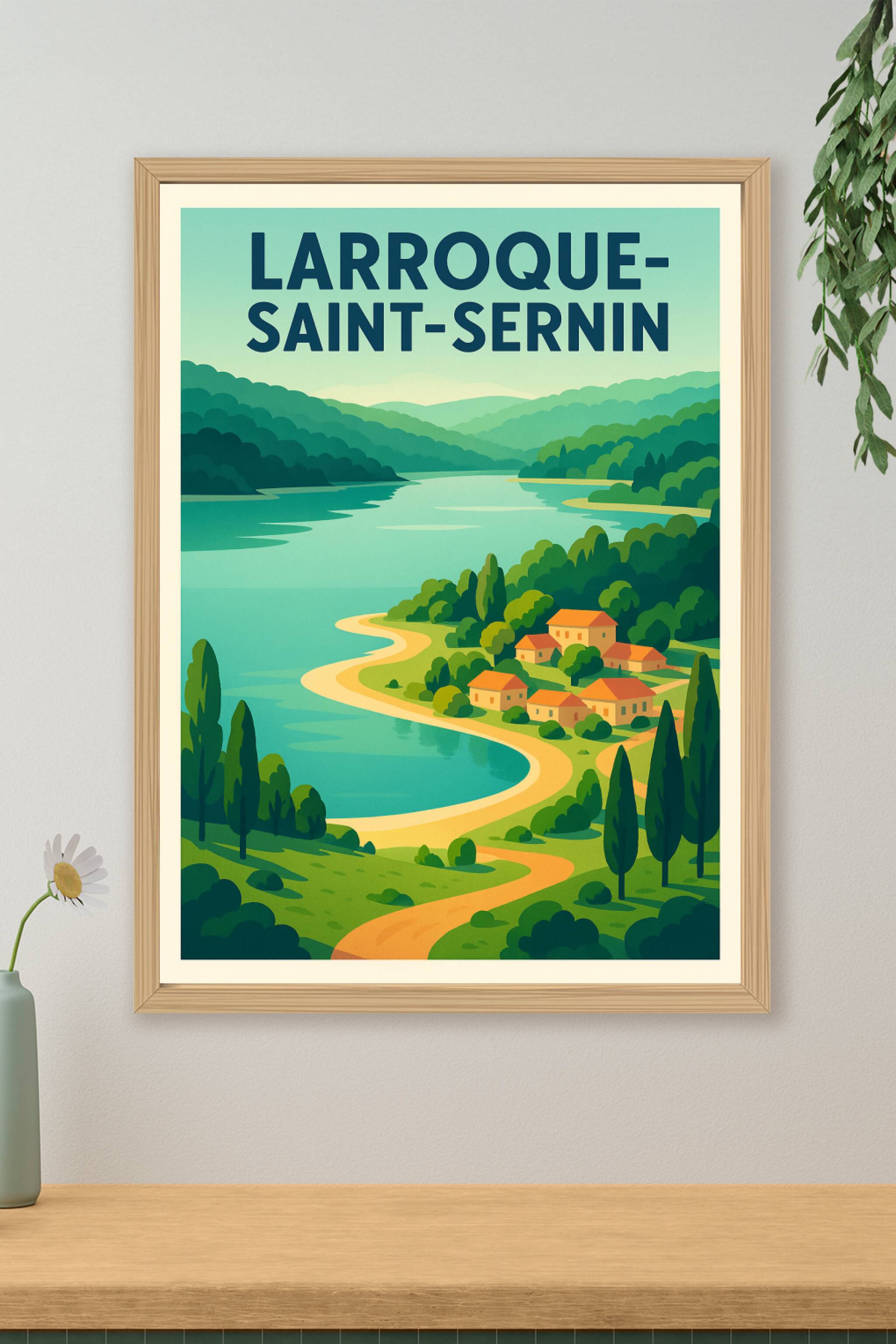 Affiche de Larroque-Saint-Sernin - Évasion au bord de l'eau