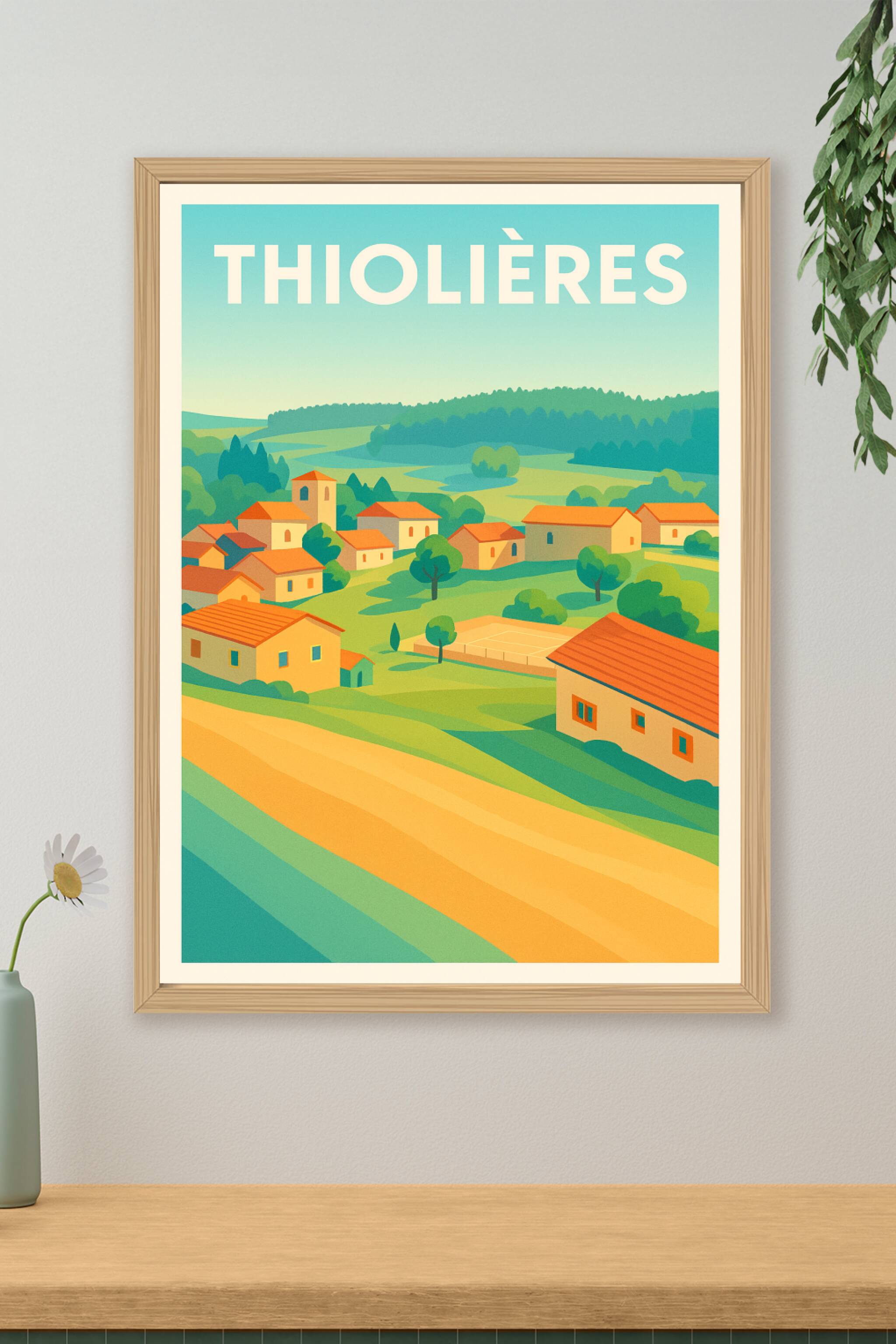 Affiche de Thiolières - Vibrances campagnardes ensoleillées
