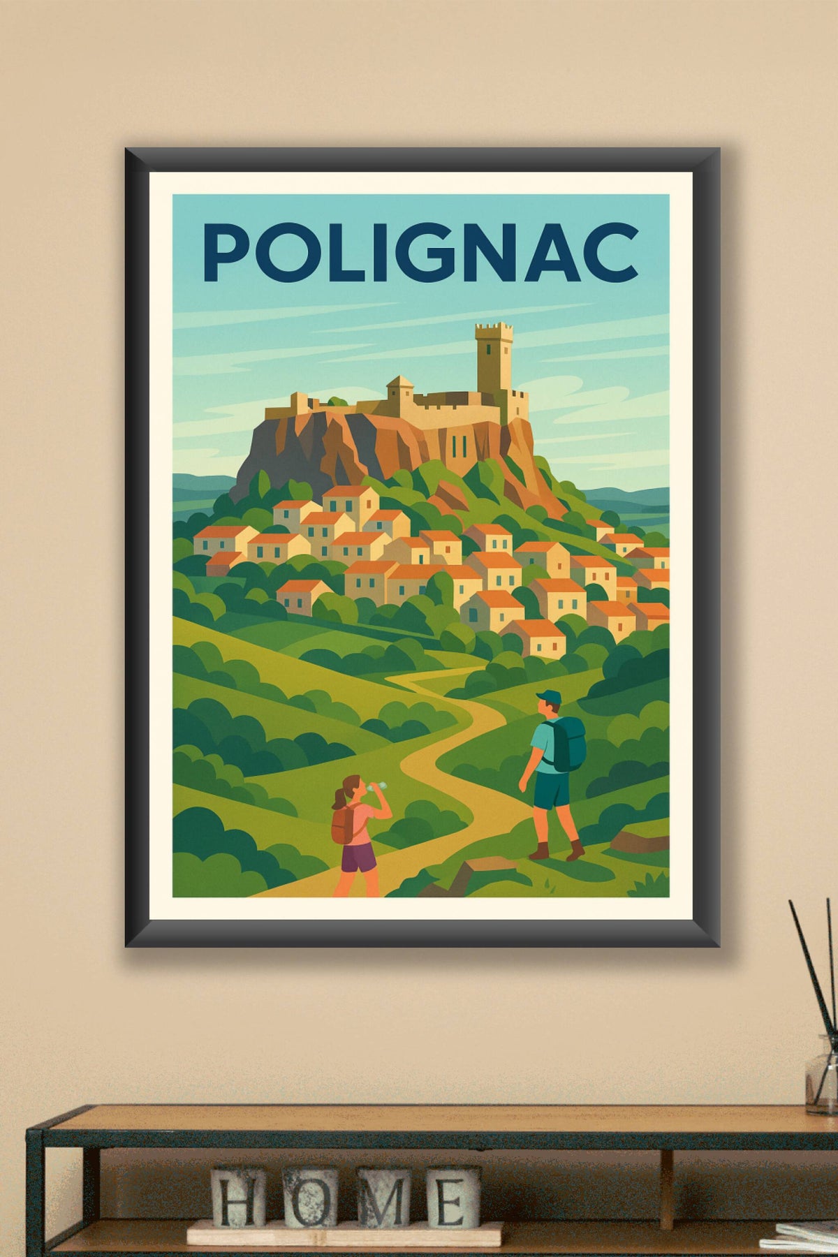 Affiche Polignac — Exploration entre histoire et nature · poster d'art de Polignac