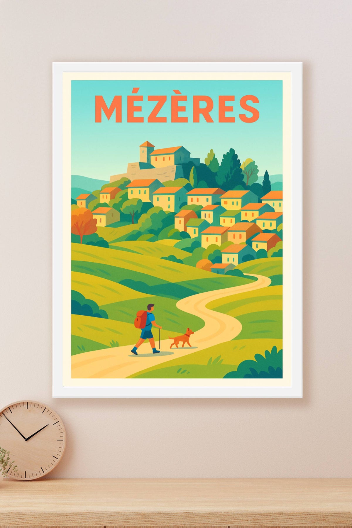 Affiche Mézères — Évasion nature et village pittoresque · poster d'art de Mézères