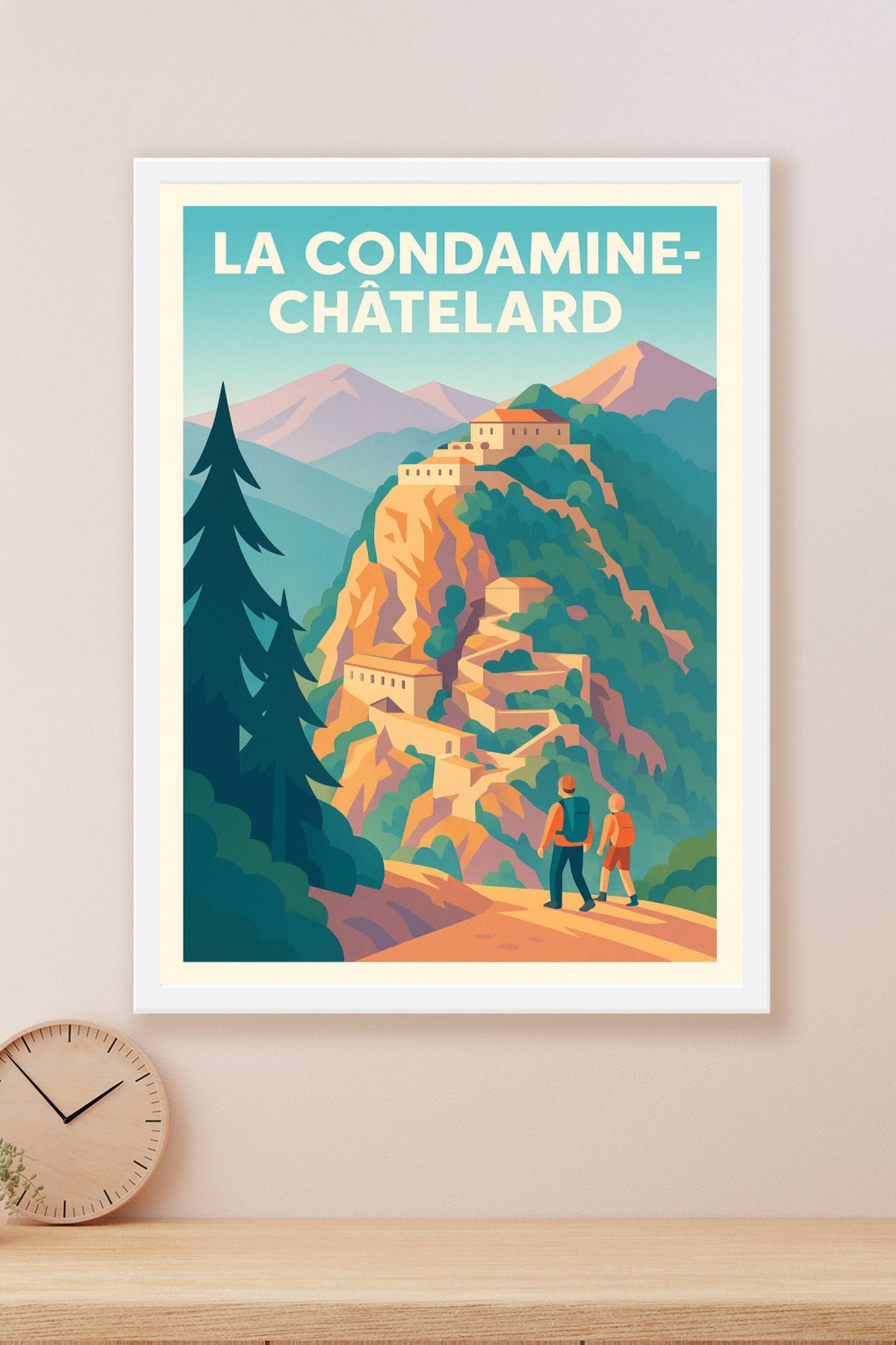 Affiche La Condamine-Châtelard — L'escapade nature et histoire · poster d'art de La Condamine-Châtelard