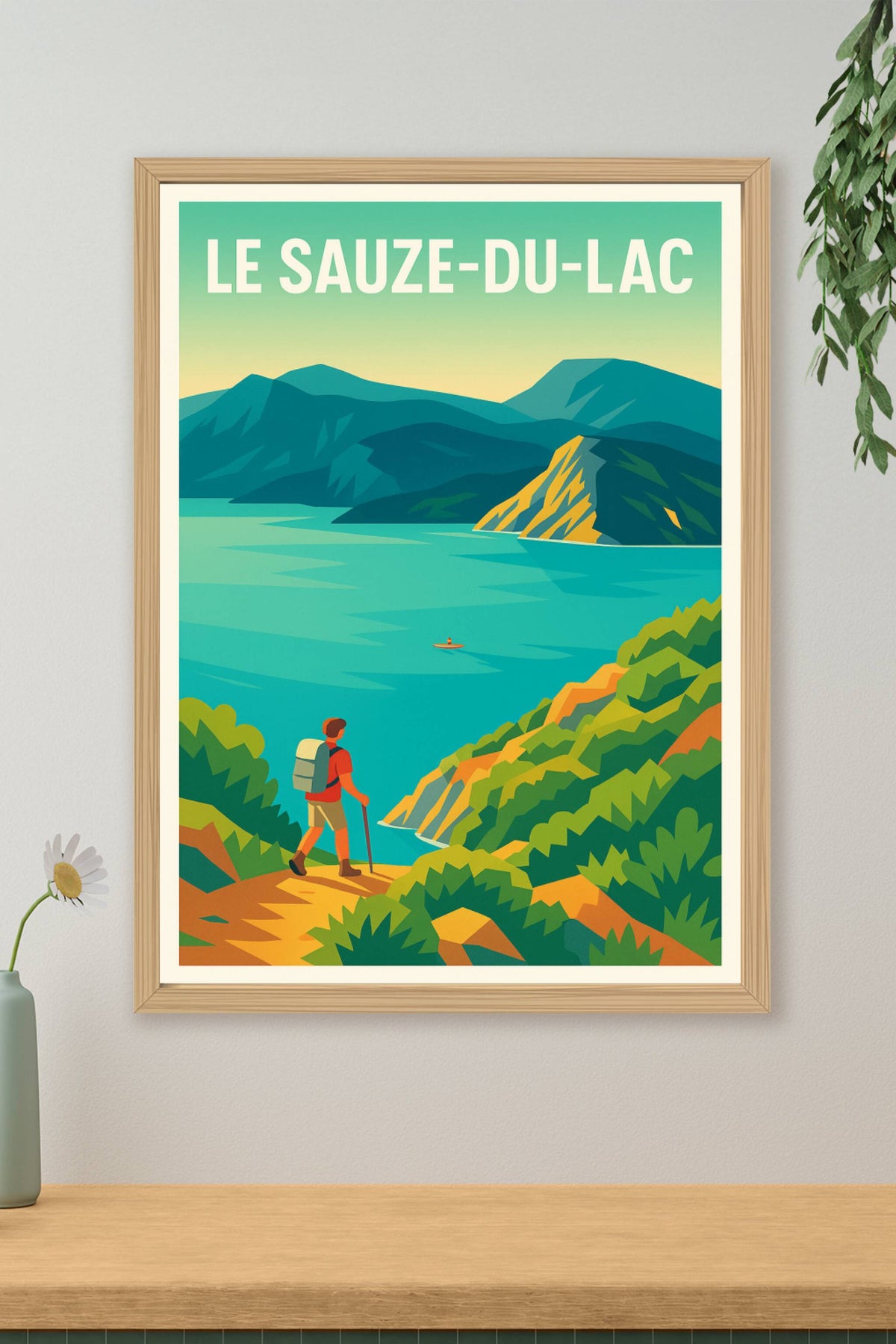 Affiche Le Sauze-du-Lac — Évasion et aventure en pleine nature · poster d'art de Le Sauze-du-Lac