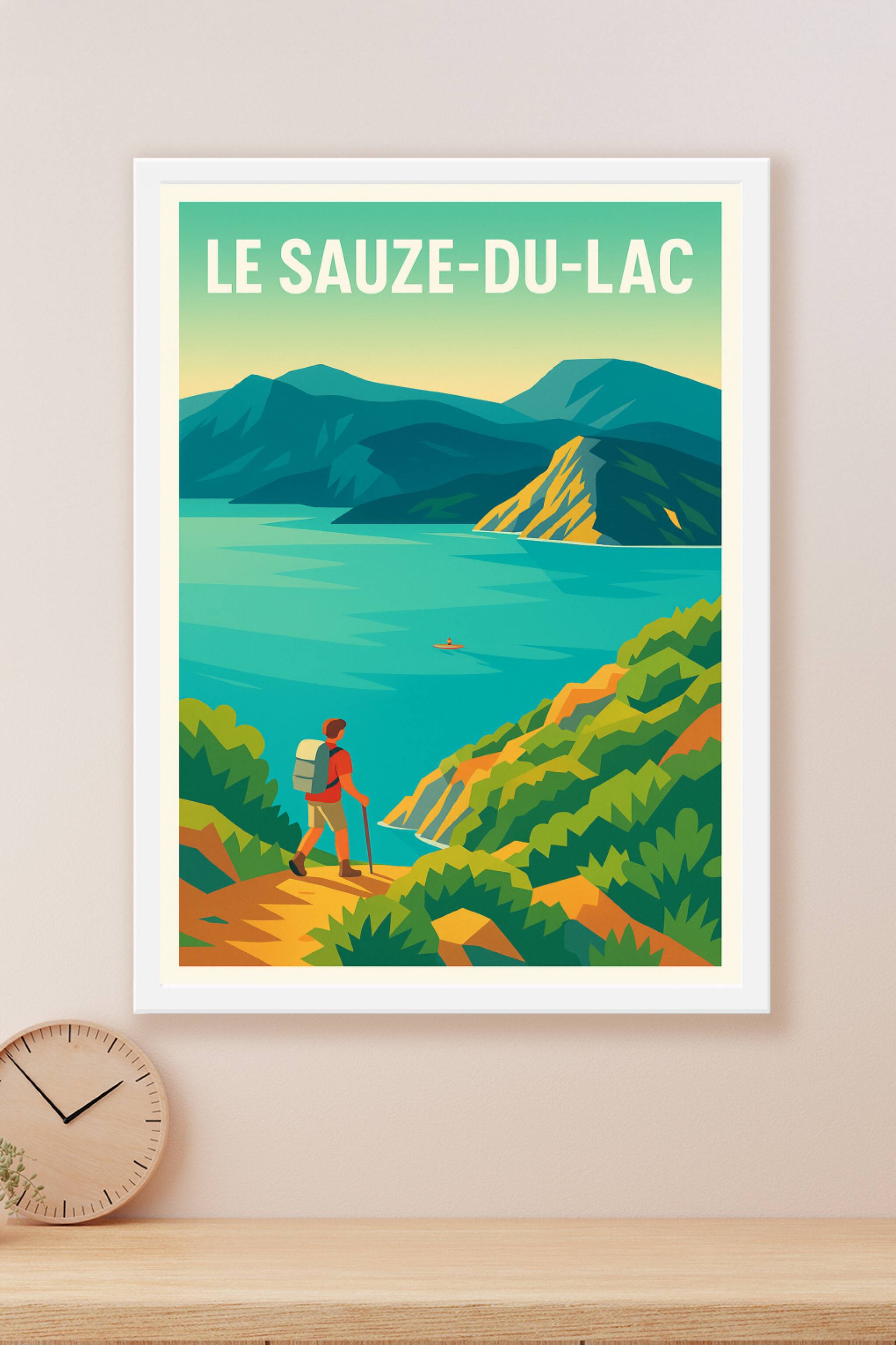Affiche Le Sauze-du-Lac — Évasion et aventure en pleine nature · poster d'art de Le Sauze-du-Lac