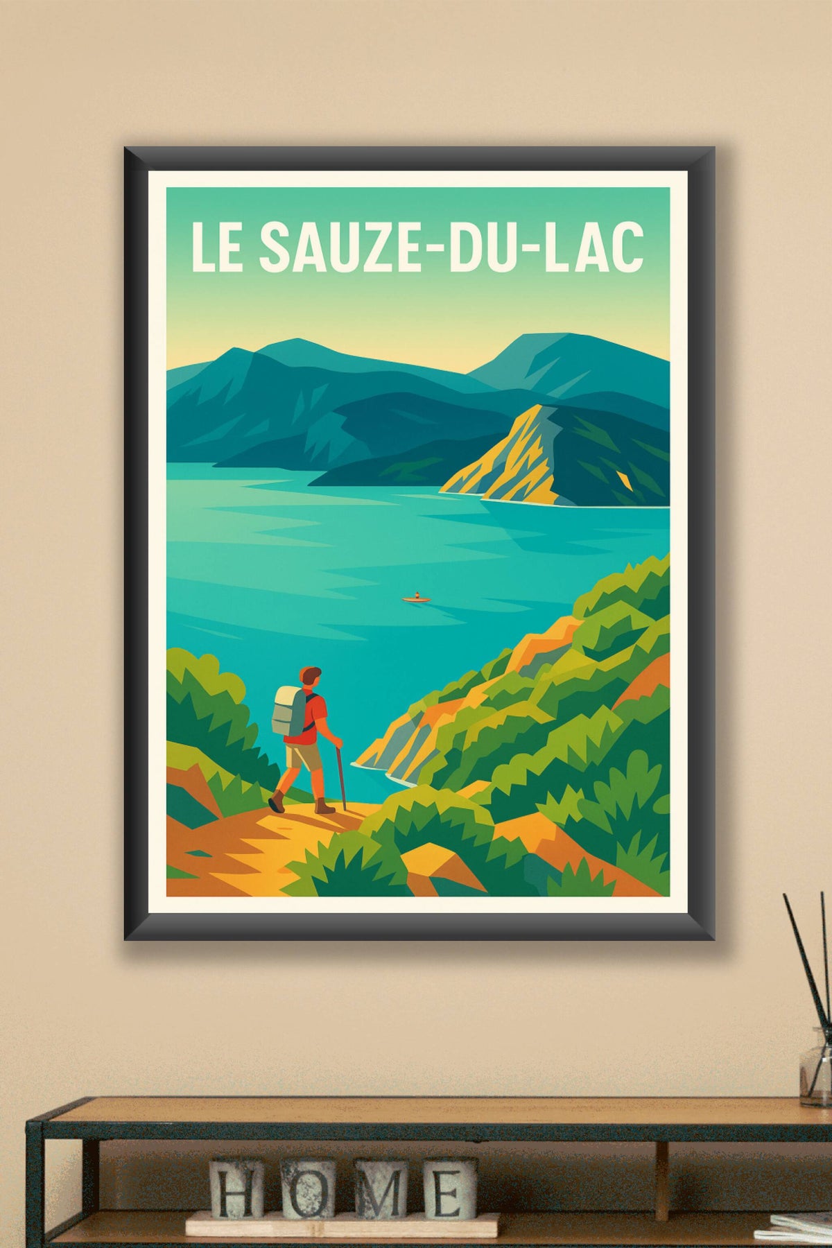 Affiche Le Sauze-du-Lac — Évasion et aventure en pleine nature · poster d'art de Le Sauze-du-Lac