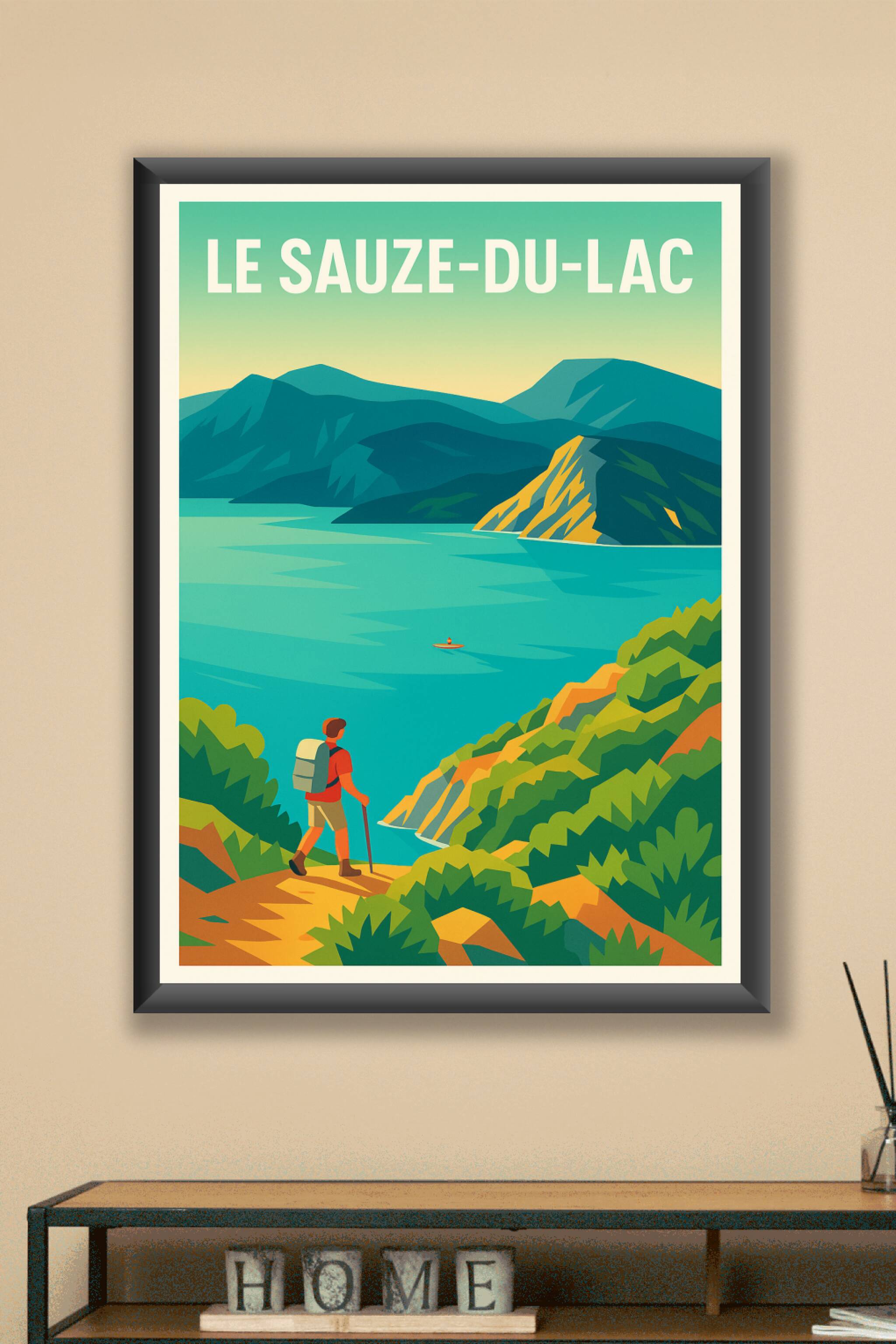 Affiche Le Sauze-du-Lac — Évasion et aventure en pleine nature · poster d'art de Le Sauze-du-Lac
