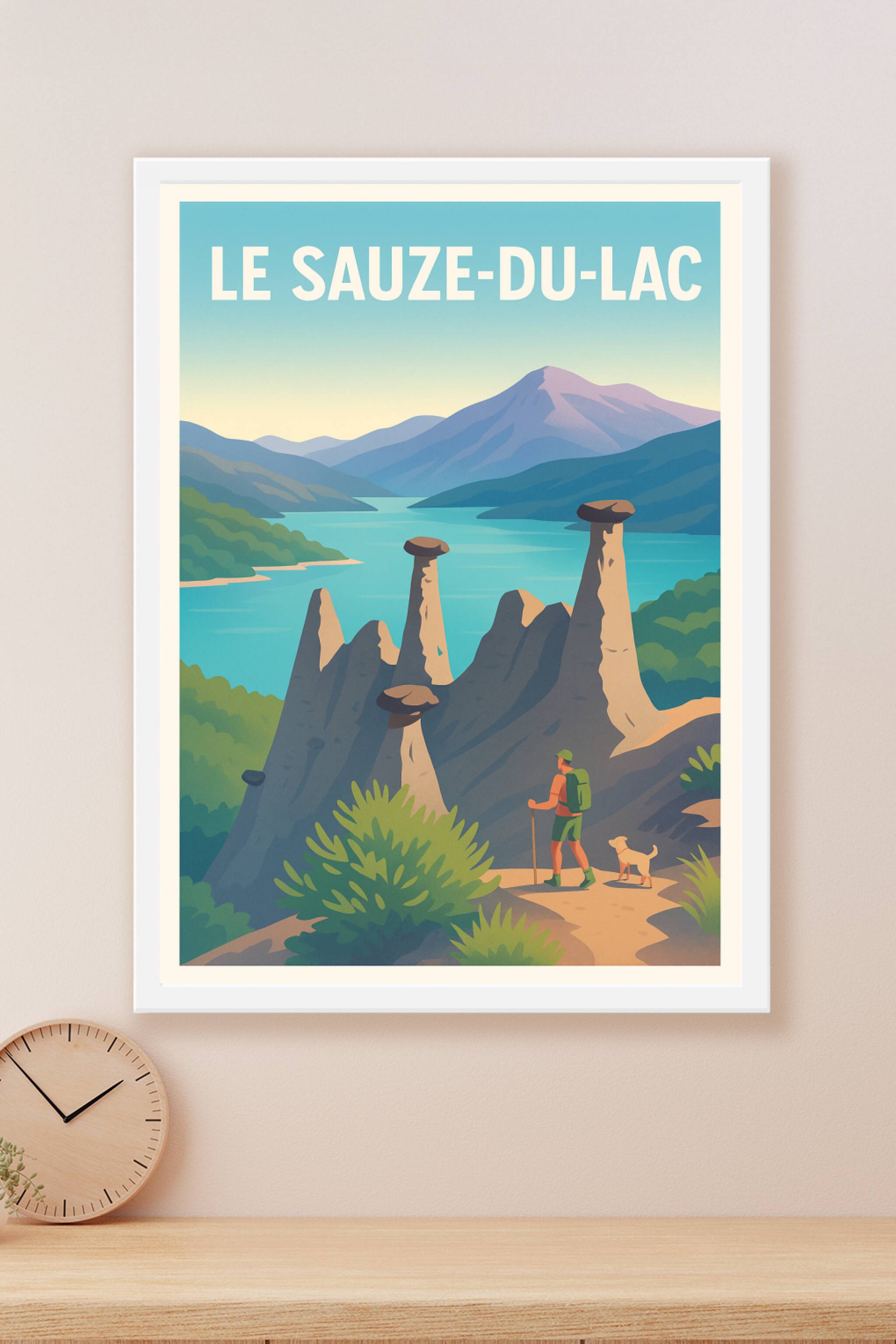 Affiche Le Sauze-du-Lac — Évasion et nature sauvage · poster d'art de Le Sauze-du-Lac