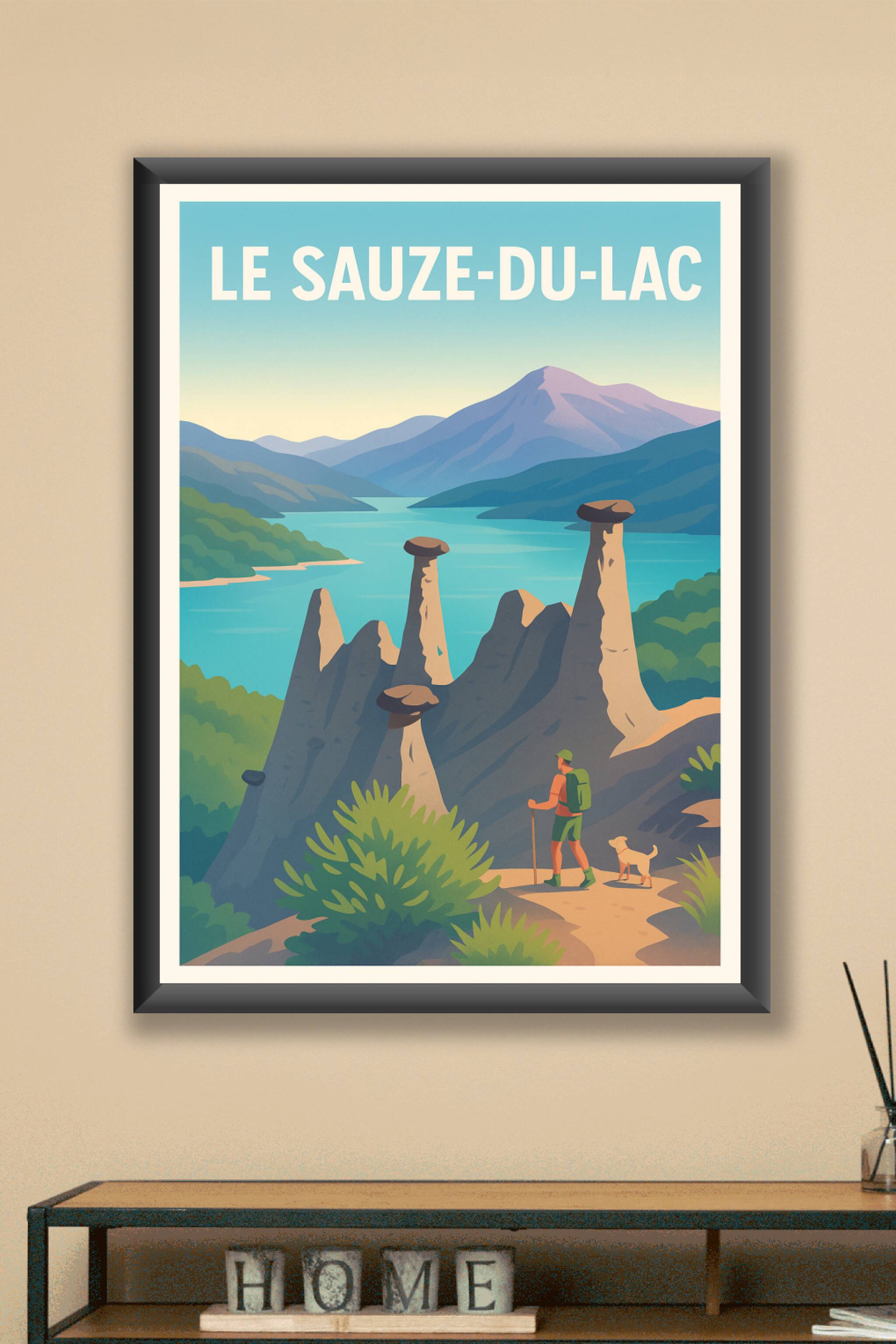 Affiche Le Sauze-du-Lac — Évasion et nature sauvage · poster d'art de Le Sauze-du-Lac
