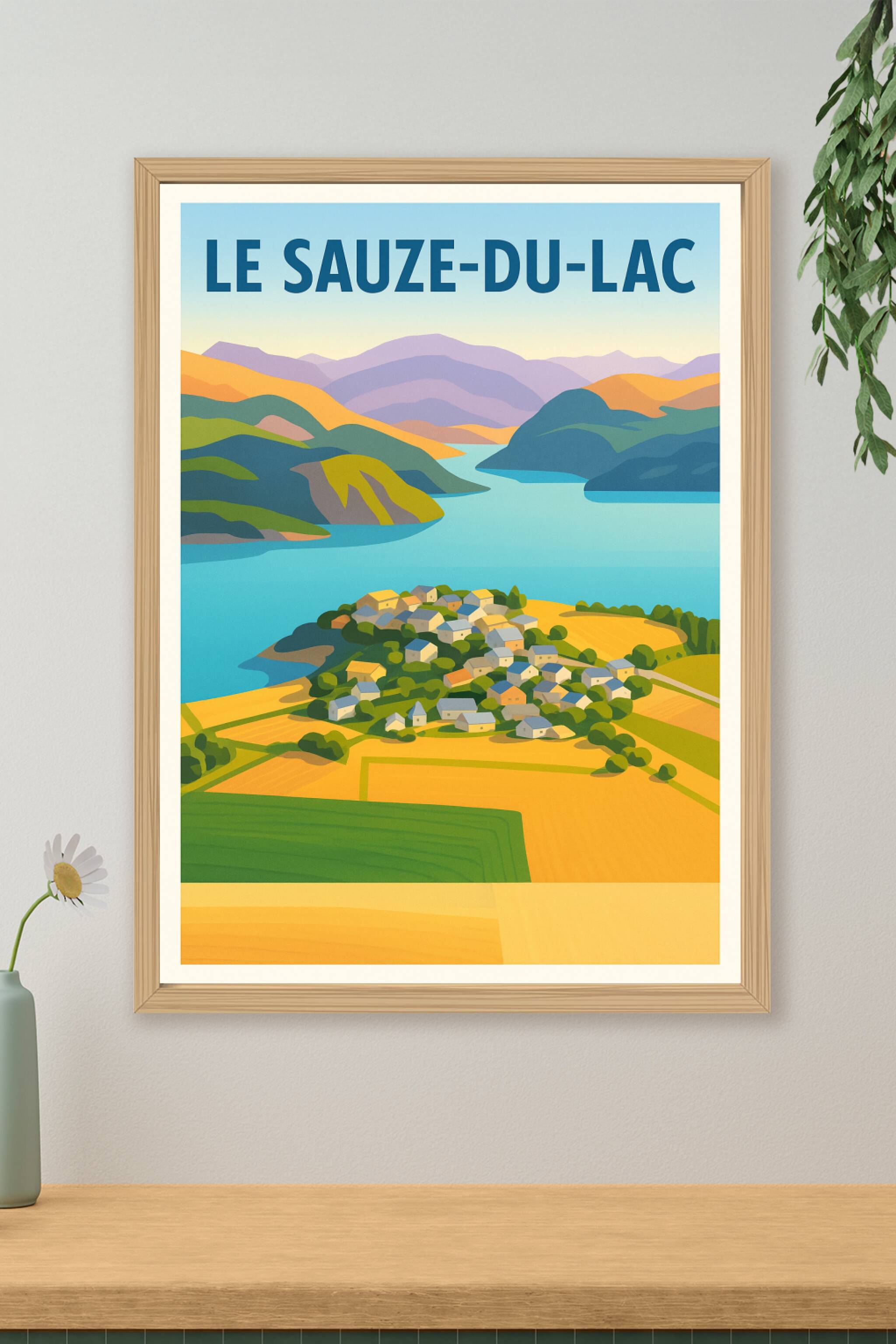 Affiche de Le Sauze-du-Lac - Tranquillité au bord du lac