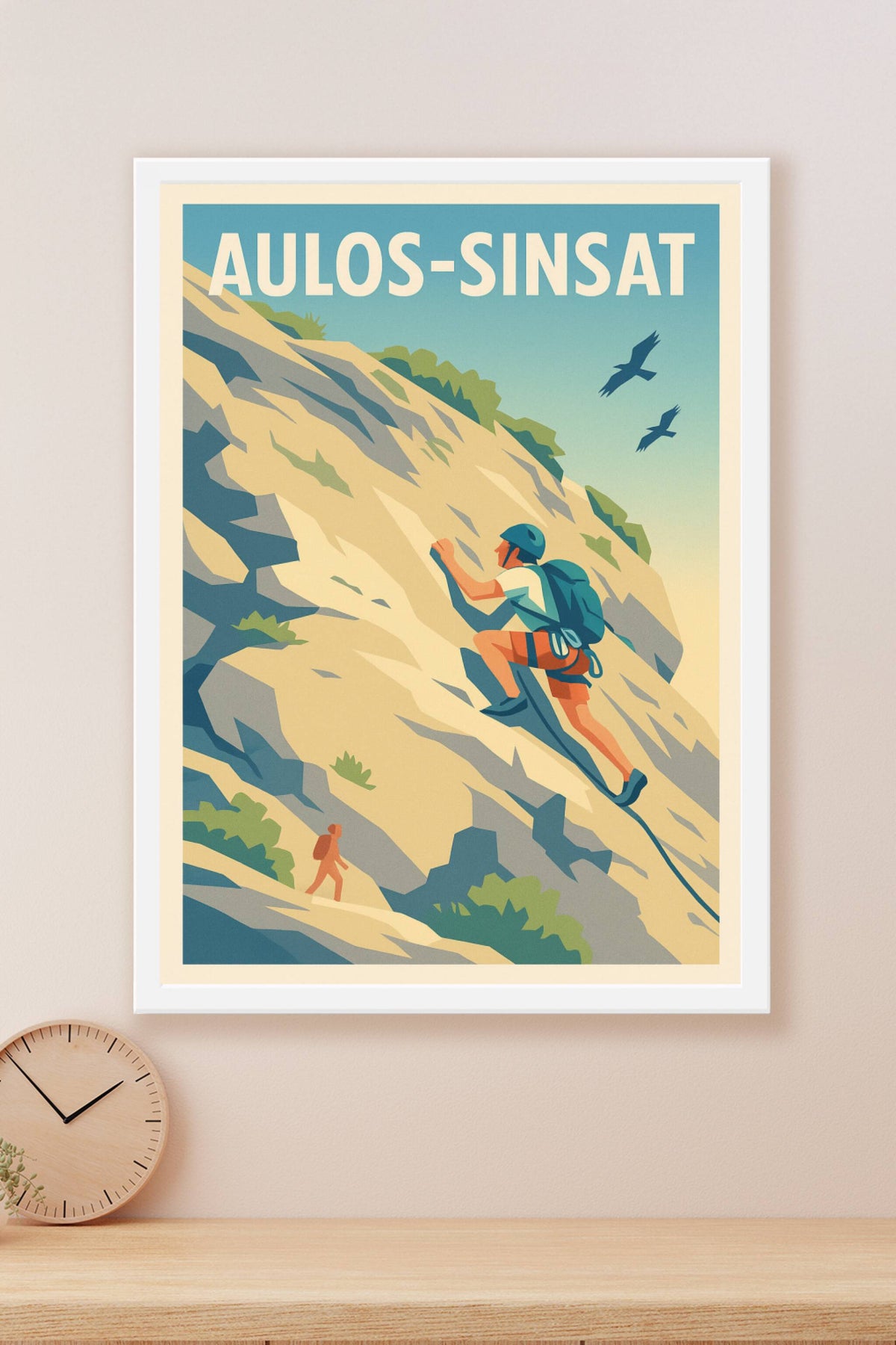 Affiche Aulos-Sinsat — Passion Montagne et Escalade · poster d'art de Aulos-Sinsat