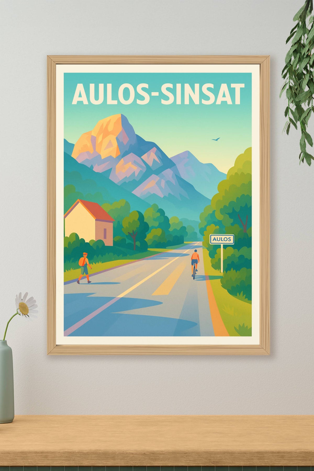 Affiche Aulos-Sinsat — L'appel de la montagne et de la nature · poster d'art de Aulos-Sinsat