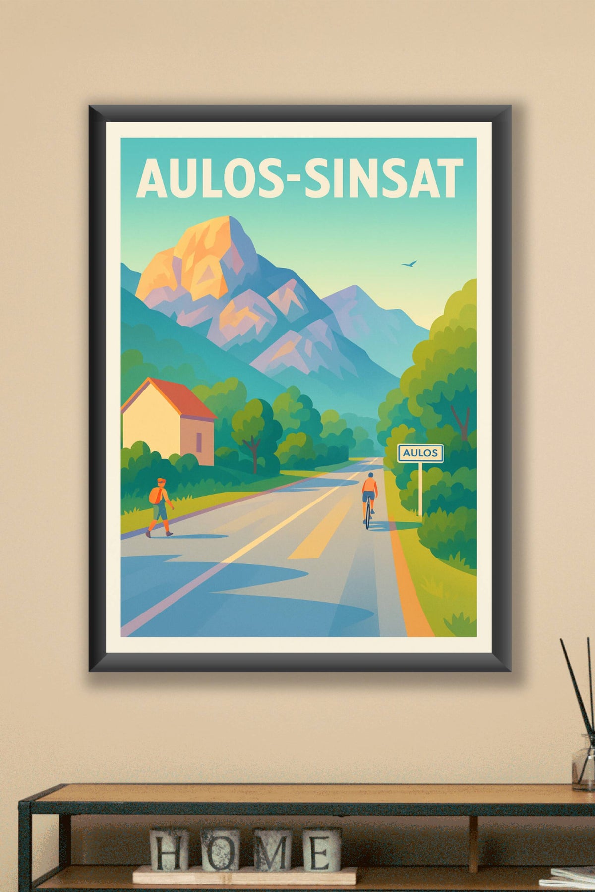 Affiche Aulos-Sinsat — L'appel de la montagne et de la nature · poster d'art de Aulos-Sinsat