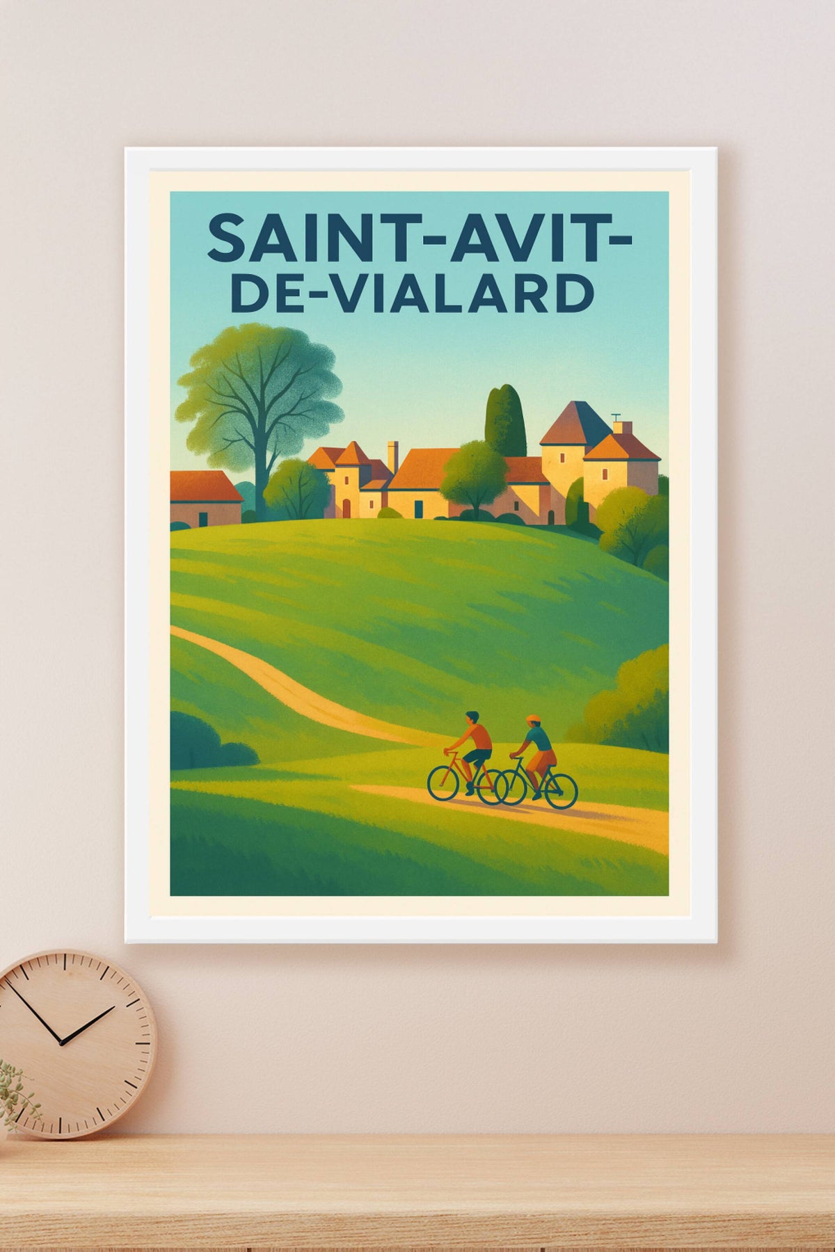 Affiche Saint-Avit-de-Vialard — Balade bucolique en Dordogne · poster d'art de Saint-Avit-de-Vialard