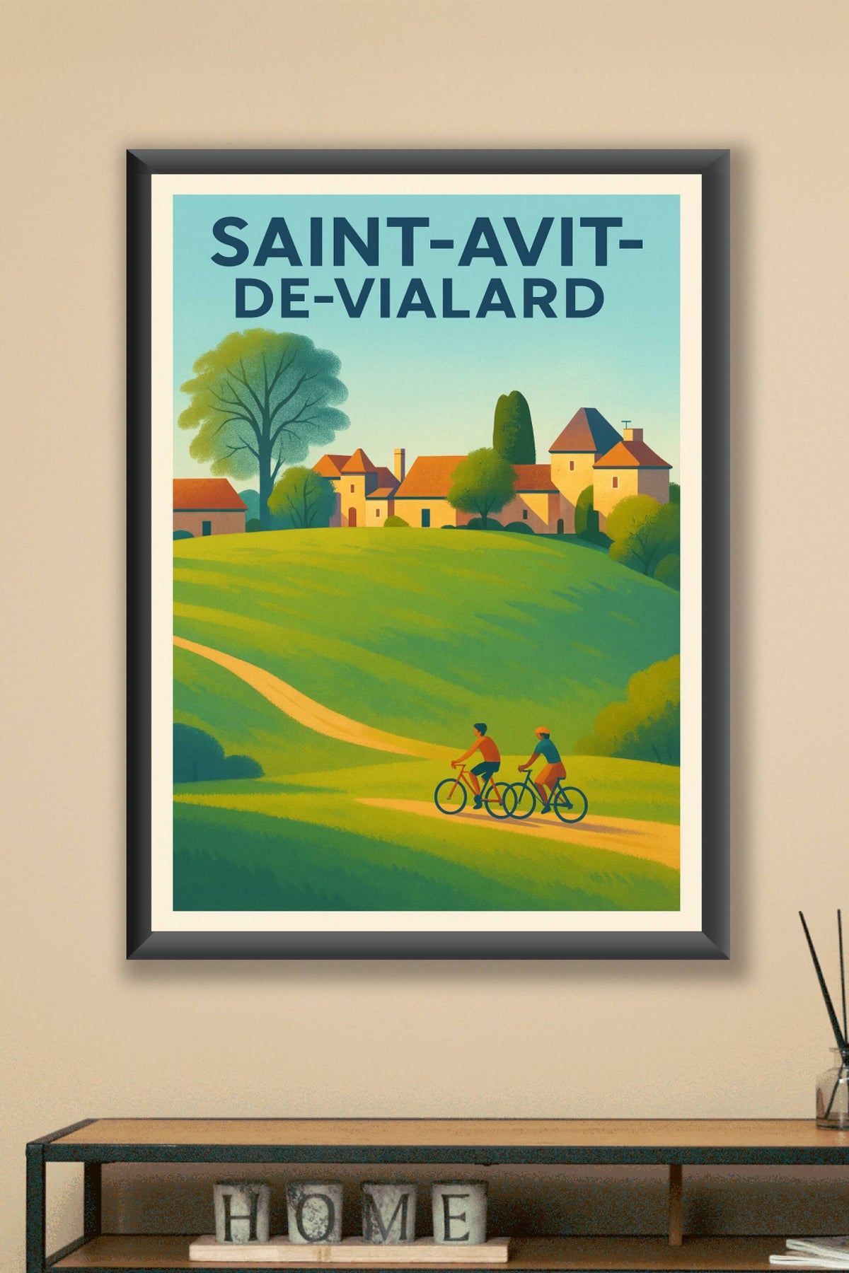 Affiche Saint-Avit-de-Vialard — Balade bucolique en Dordogne · poster d'art de Saint-Avit-de-Vialard