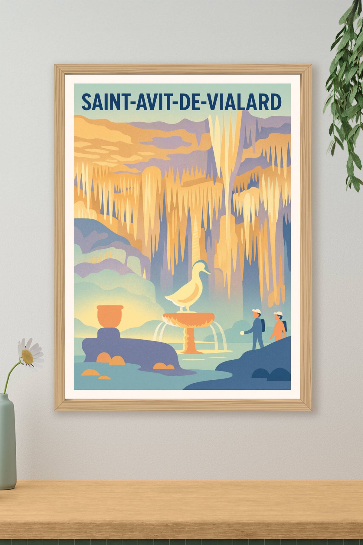 Affiche Saint-Avit-de-Vialard — L'émerveillement souterrain · poster d'art de Saint-Avit-de-Vialard