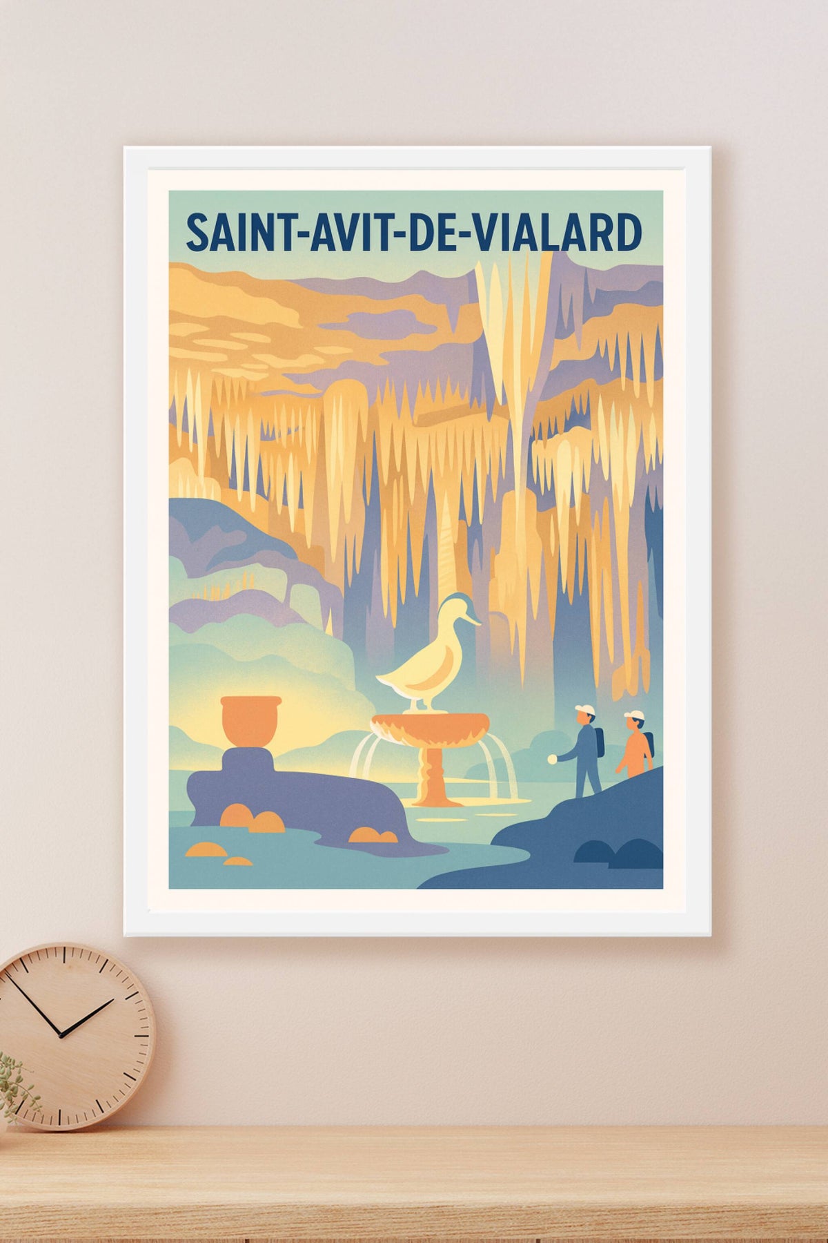 Affiche Saint-Avit-de-Vialard — L'émerveillement souterrain · poster d'art de Saint-Avit-de-Vialard