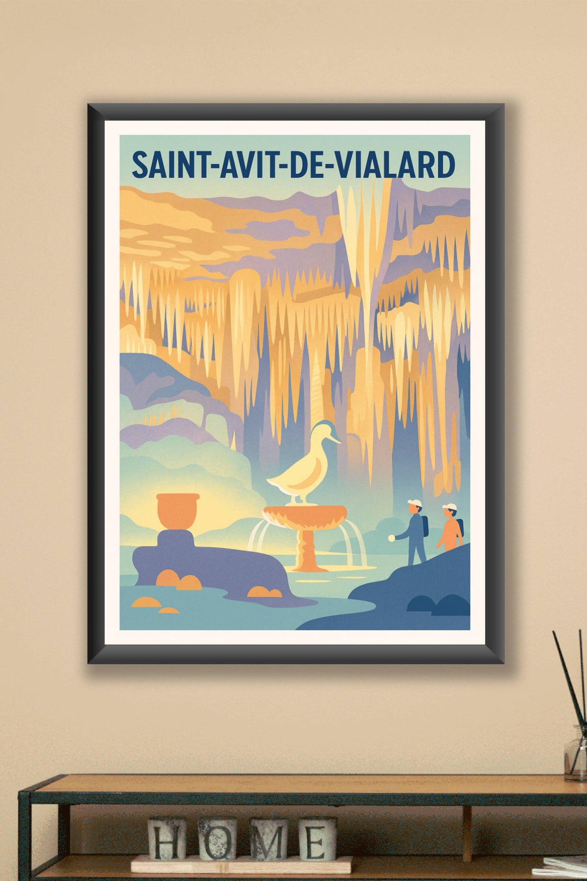 Affiche Saint-Avit-de-Vialard — L'émerveillement souterrain · poster d'art de Saint-Avit-de-Vialard