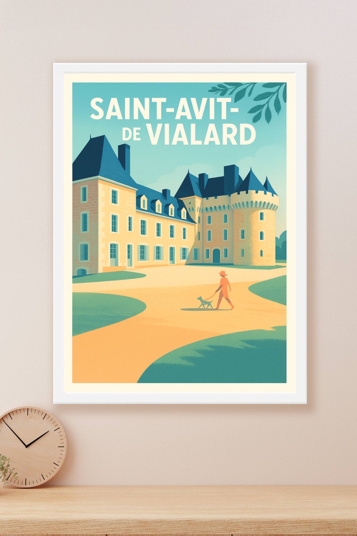 Affiche Saint-Avit-de-Vialard — Charme et Histoire au Château · poster d'art de Saint-Avit-de-Vialard