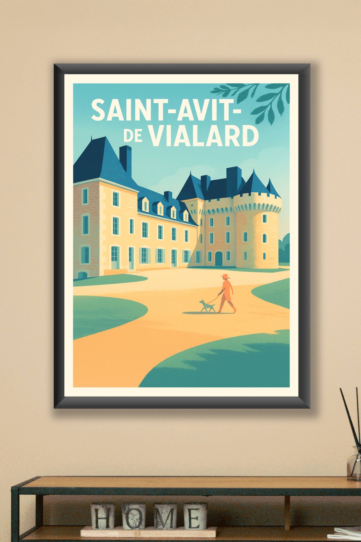 Affiche Saint-Avit-de-Vialard — Charme et Histoire au Château · poster d'art de Saint-Avit-de-Vialard