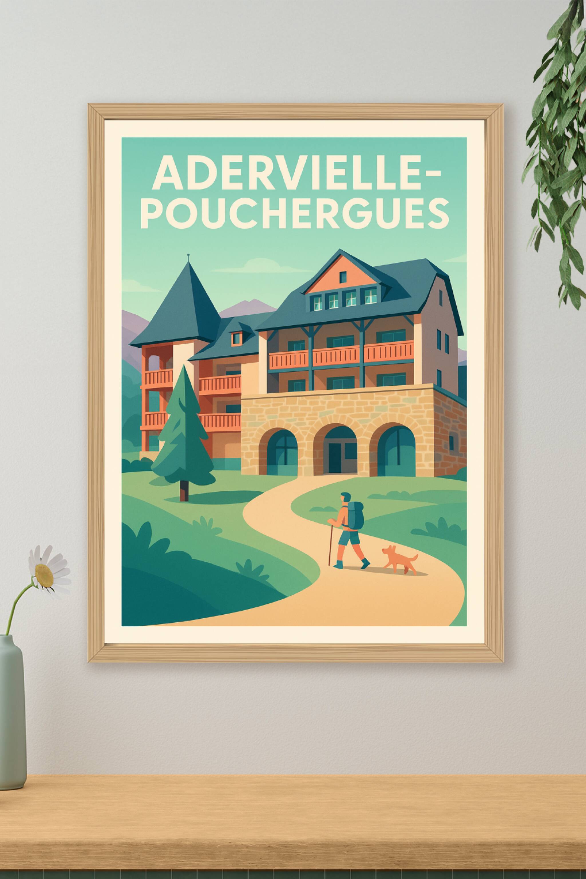 Affiche de Adervielle-Pouchergues - Invitation à la randonnée alpine