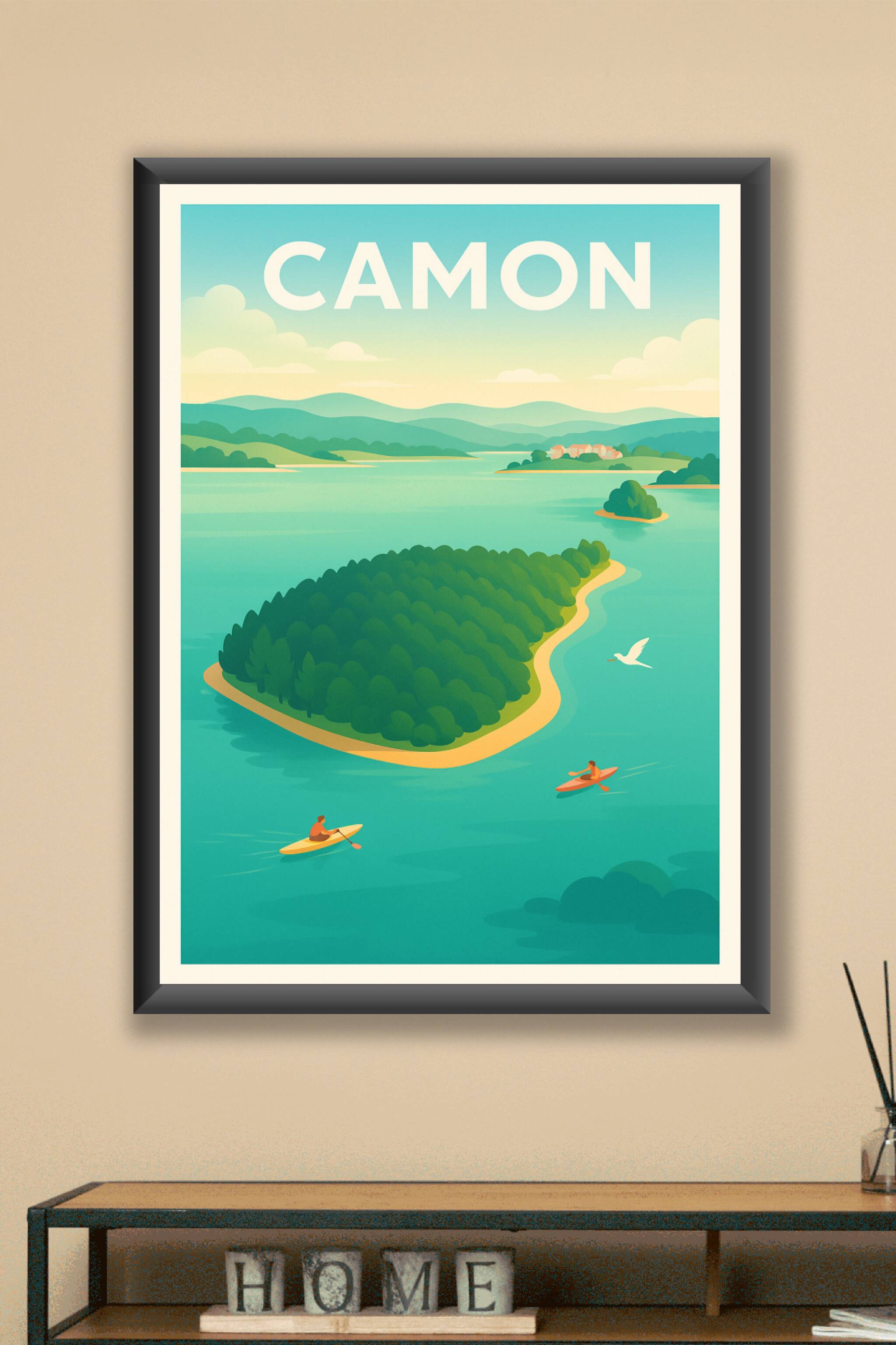 Affiche Camon — Havre de paix au fil de l'eau · poster d'art de Camon