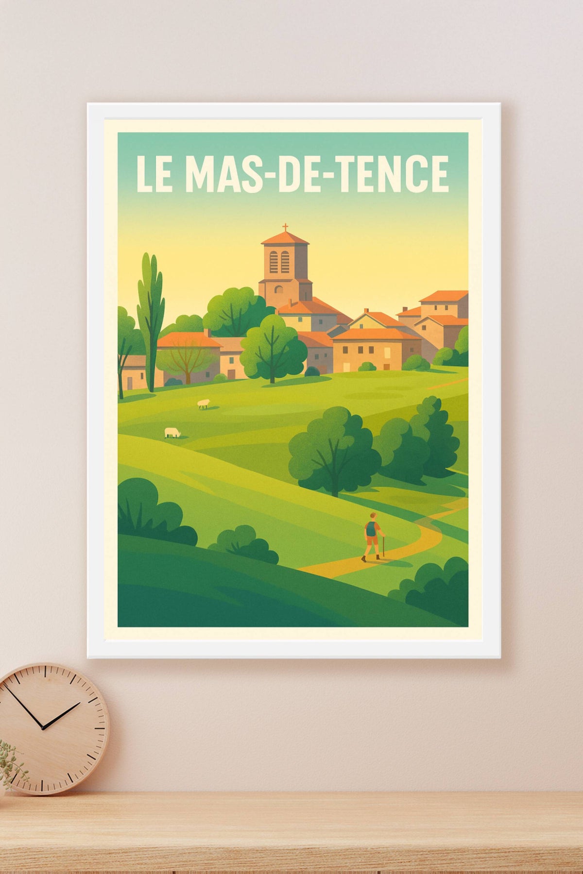 Affiche Le Mas-de-Tence — Invitation à la promenade bucolique · poster d'art de Le Mas-de-Tence