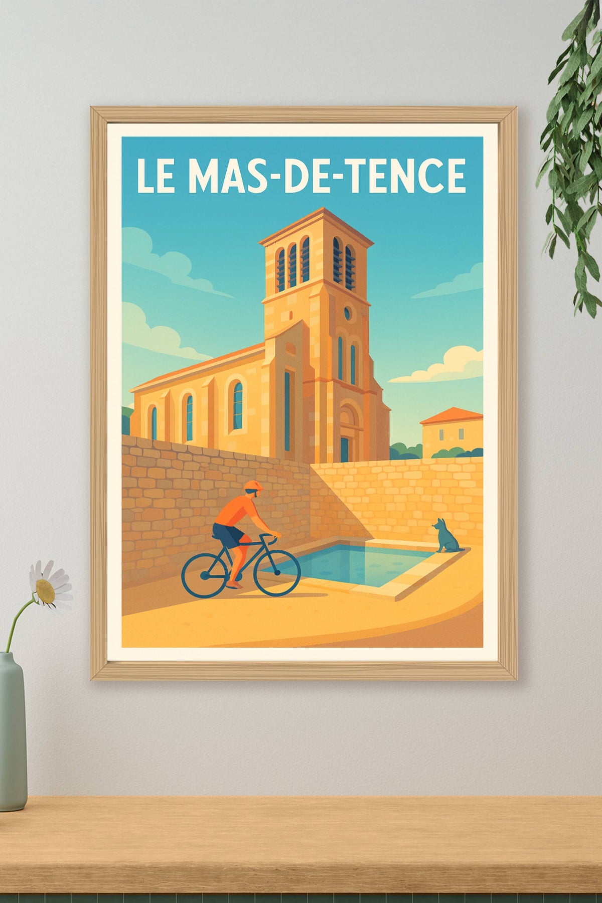 Affiche Le Mas-de-Tence — Charme et Sérénité au Cœur de la Haute-Loire · poster d'art de Le Mas-de-Tence