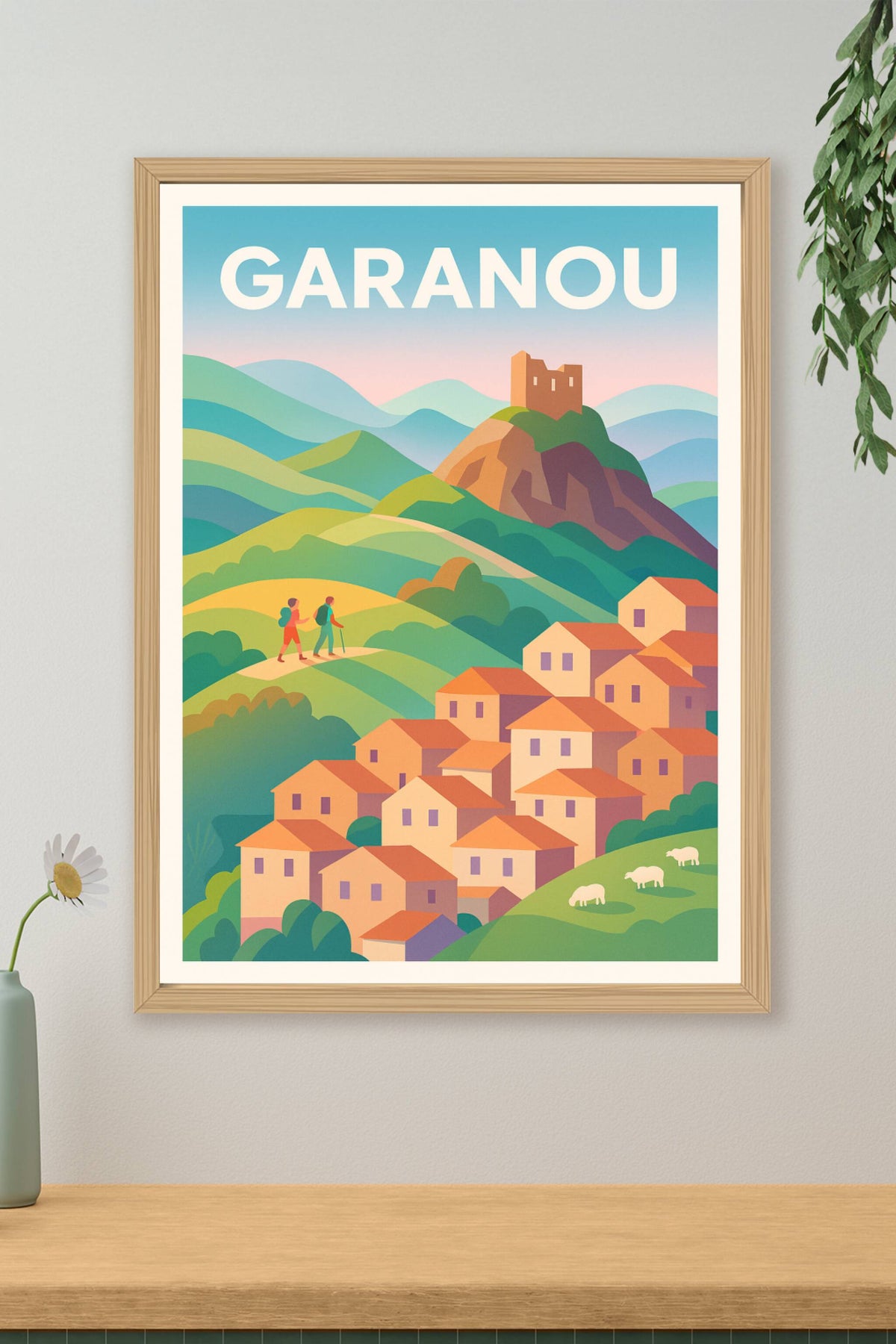 Affiche Garanou — Village perché au cœur des montagnes · poster d'art de Garanou