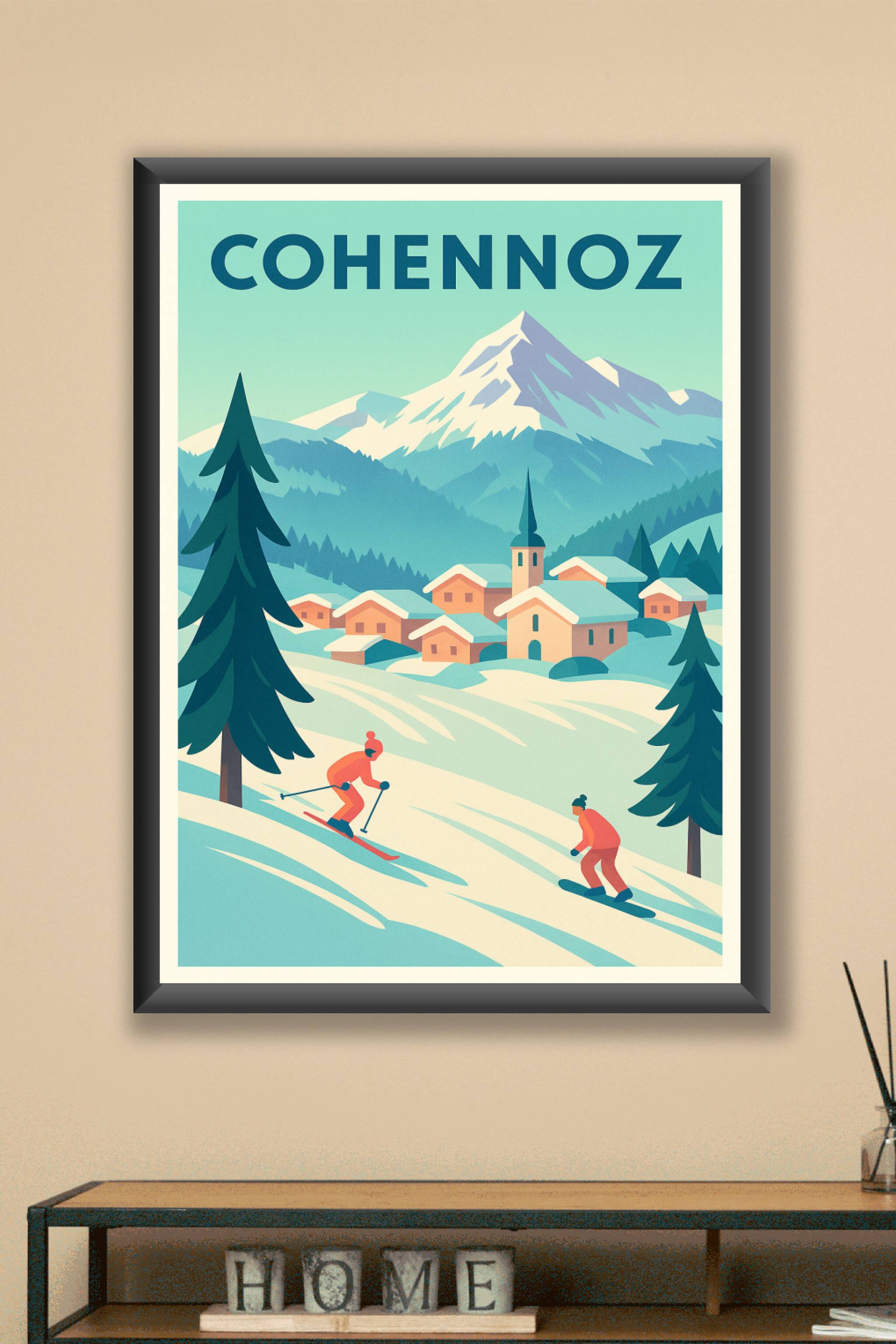 Affiche CohennOz — Escapade hivernale en montagne · poster d'art de CohennOz