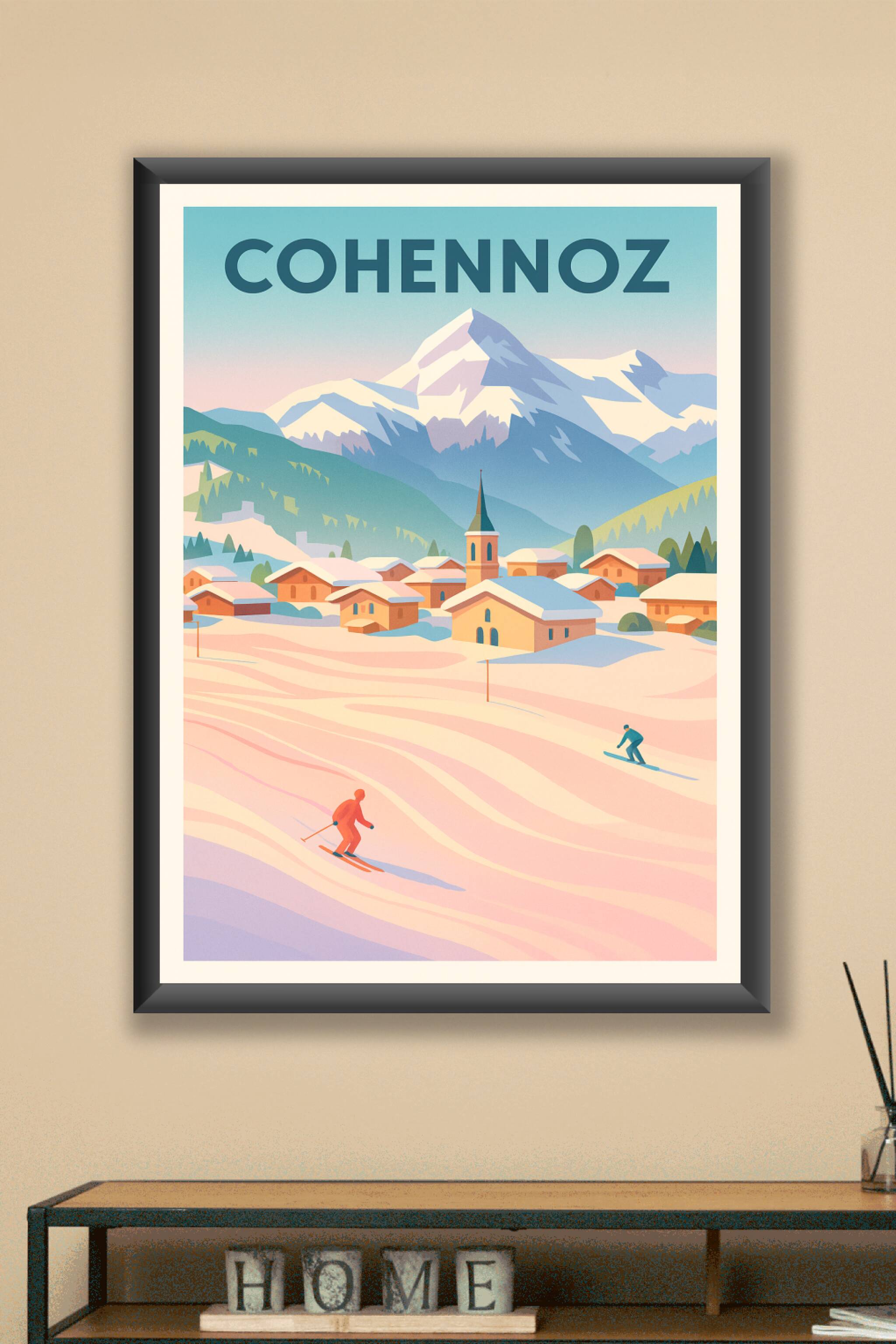 Affiche Cohennioz — Évasion hivernale dans les Alpes · poster d'art de Cohennioz