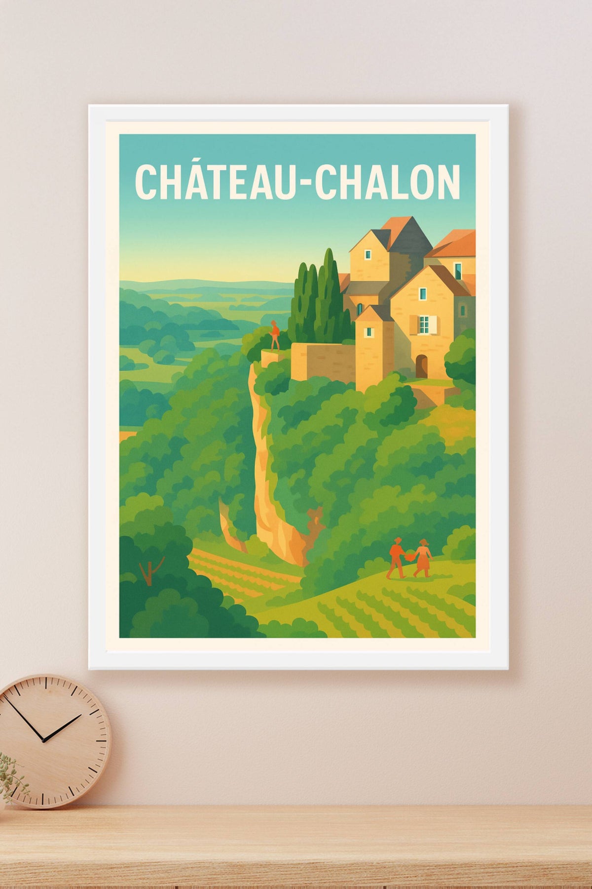 Affiche Château-Chalon — L'élégance naturelle du Jura · poster d'art de Château-Chalon