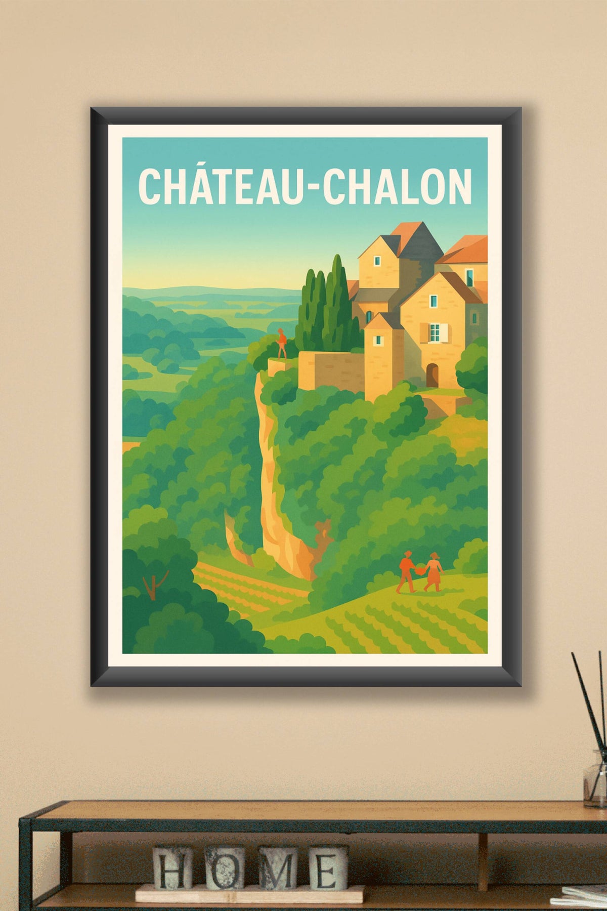 Affiche Château-Chalon — L'élégance naturelle du Jura · poster d'art de Château-Chalon
