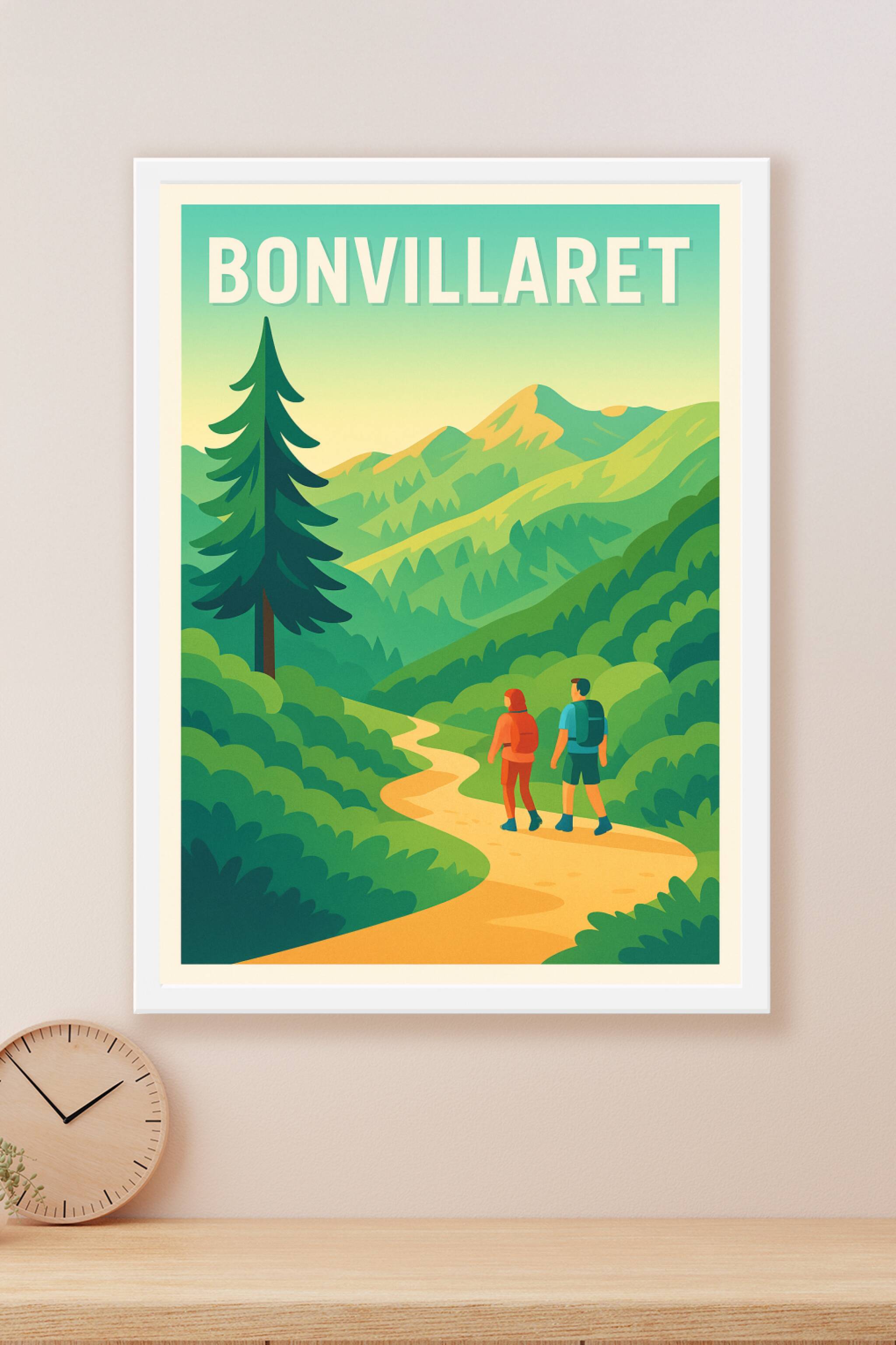 Affiche Bonvillaret — Escapade nature en montagne · poster d'art de Bonvillaret