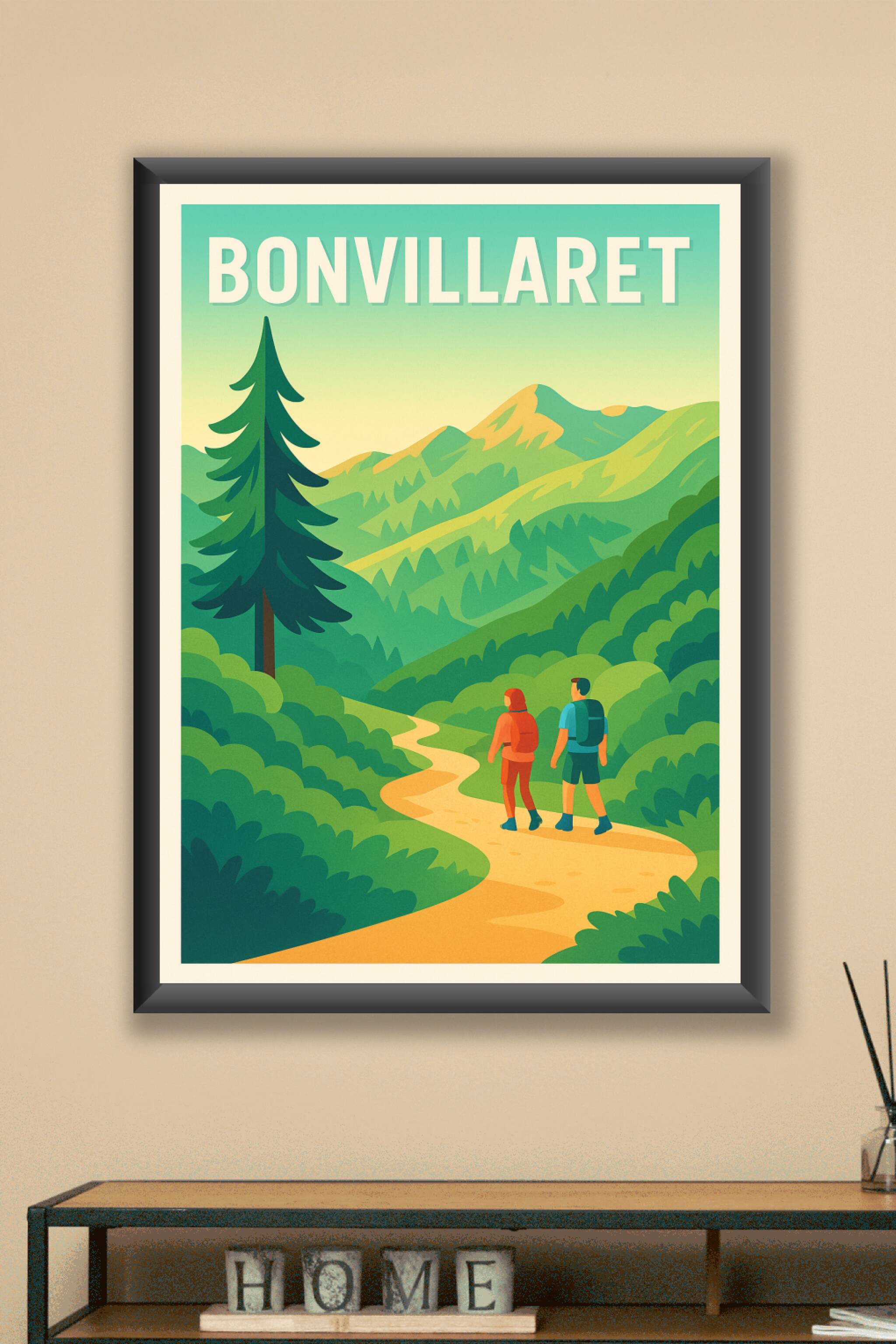 Affiche Bonvillaret — Escapade nature en montagne · poster d'art de Bonvillaret