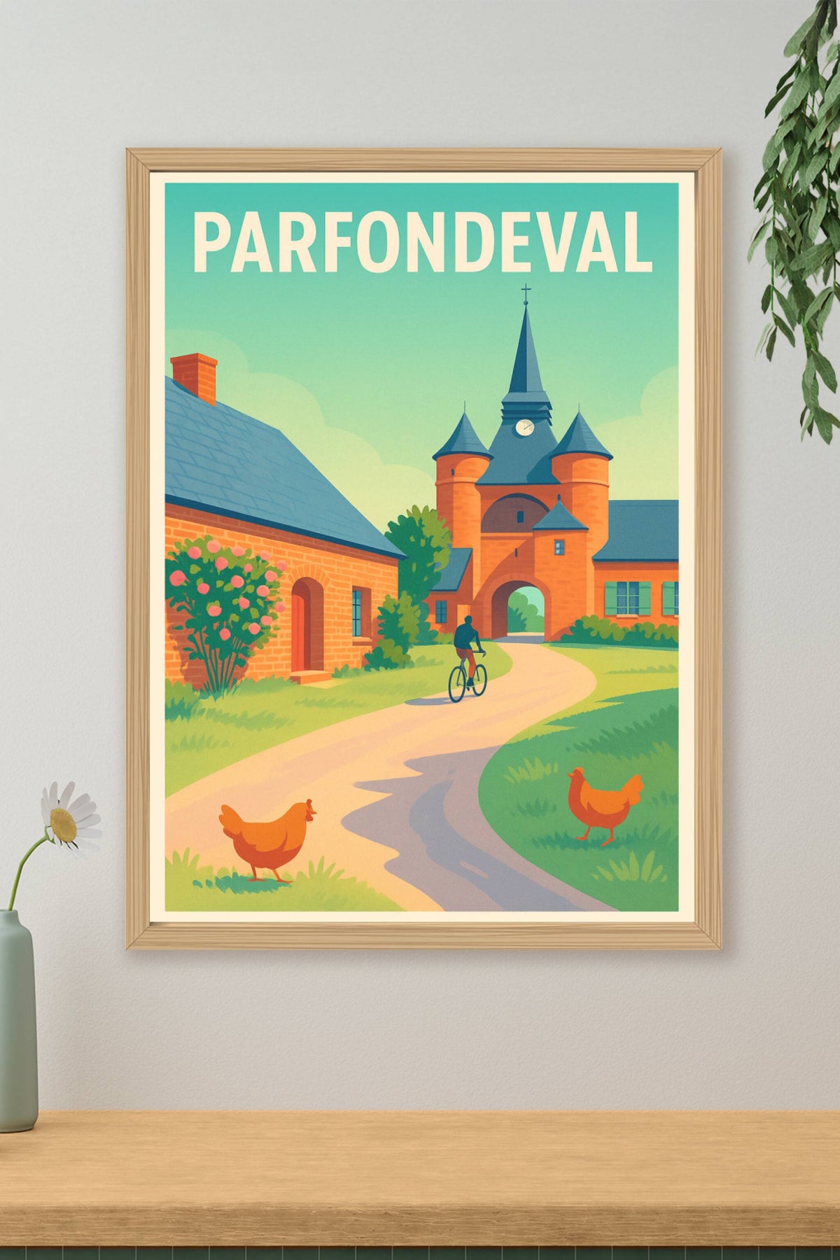 Affiche Parfondeval — Charme bucolique et patrimoine · poster d'art de Parfondeval