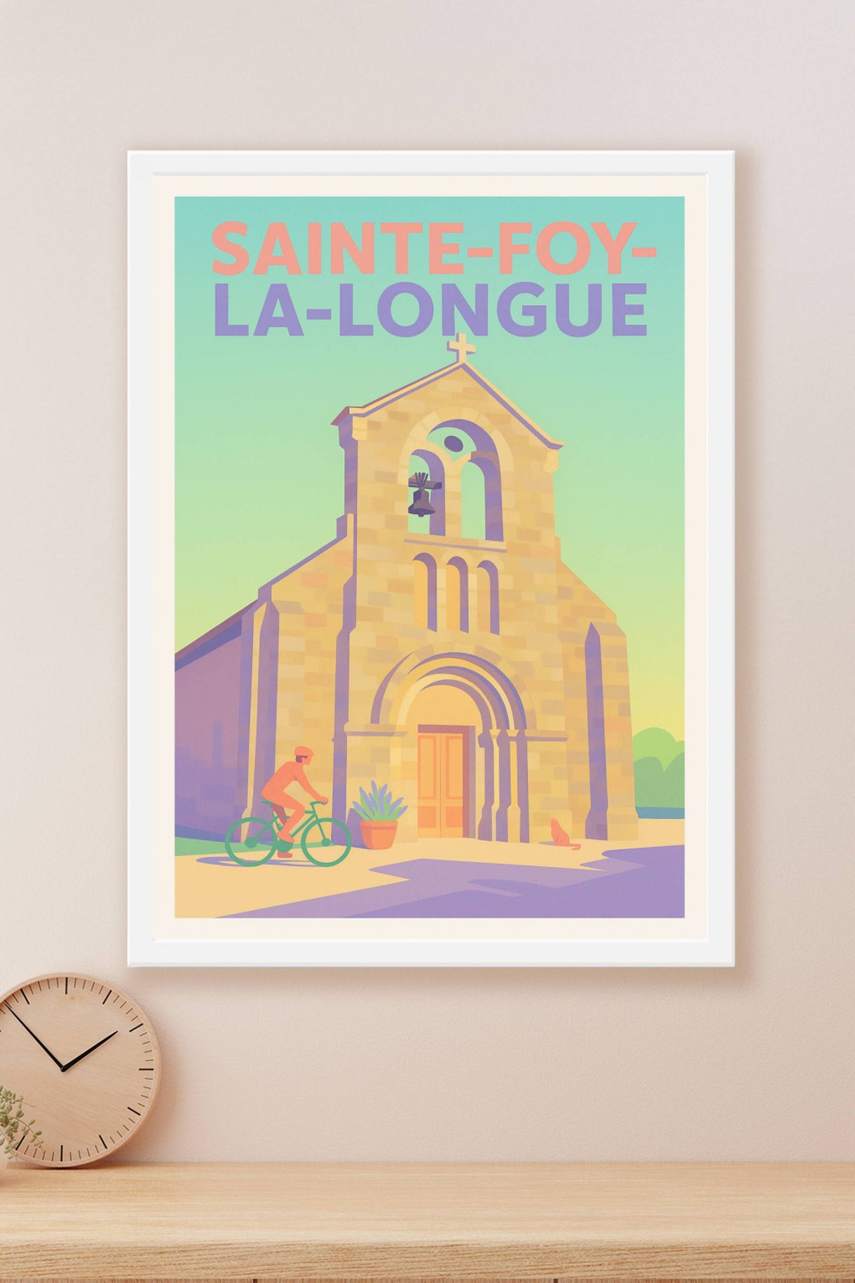 Affiche Sainte-Foy-la-Longue — Charme et sérénité au rendez-vous · poster d'art de Sainte-Foy-la-Longue