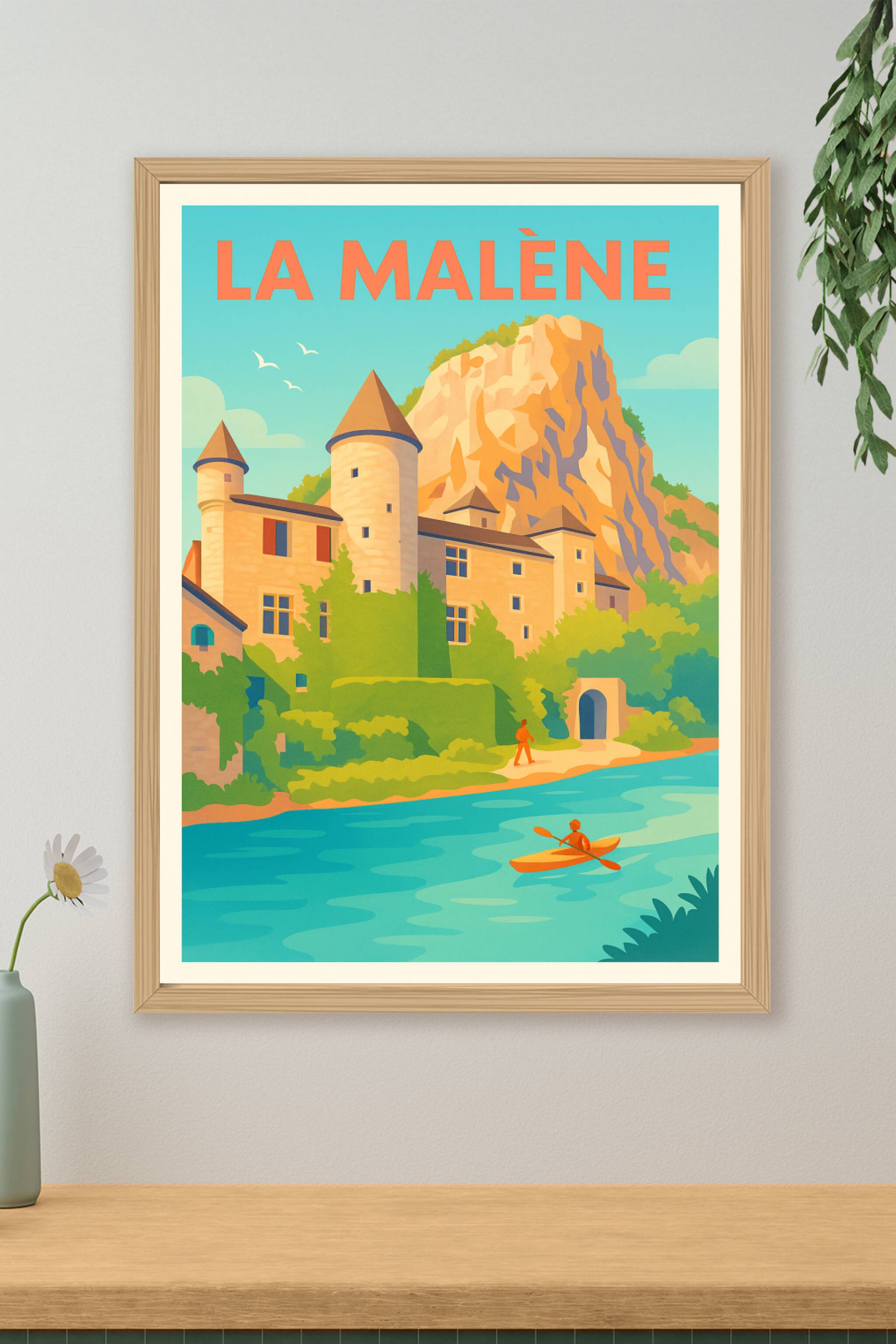 Affiche de La Malène - Charme et sérénité au bord de la rivière